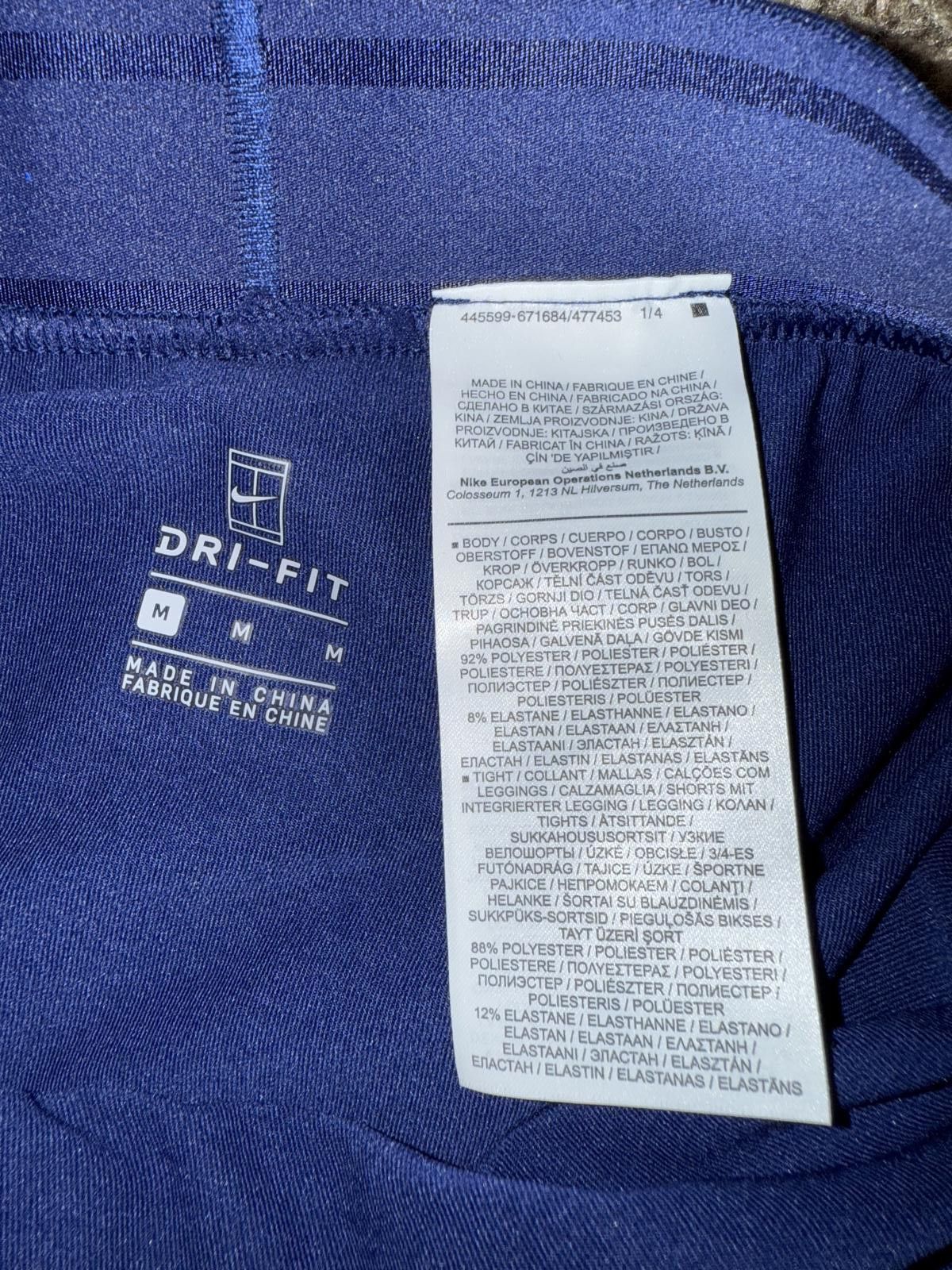 Nike Nike Womens Tennis Skort Navy Blue Court Slam Dri-FIT Skirt Size 32" / US 10 / IT 46 - 3 Thumbnail