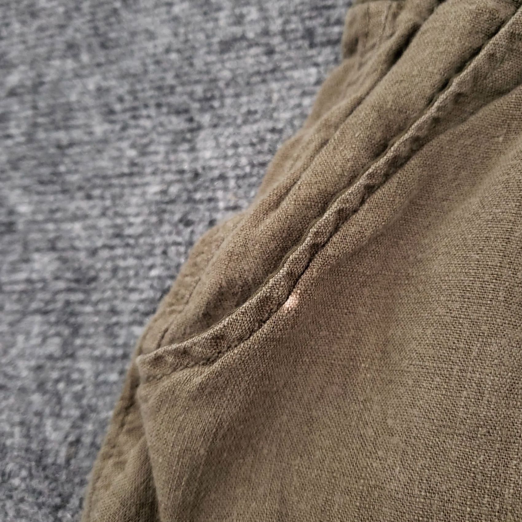 Vintage April Kiss Shorts Womens S Small Brown Linen Blend Paperbag Waist Tie Beach Shorts Size 28" / US 6 / IT 42 - 3 Thumbnail