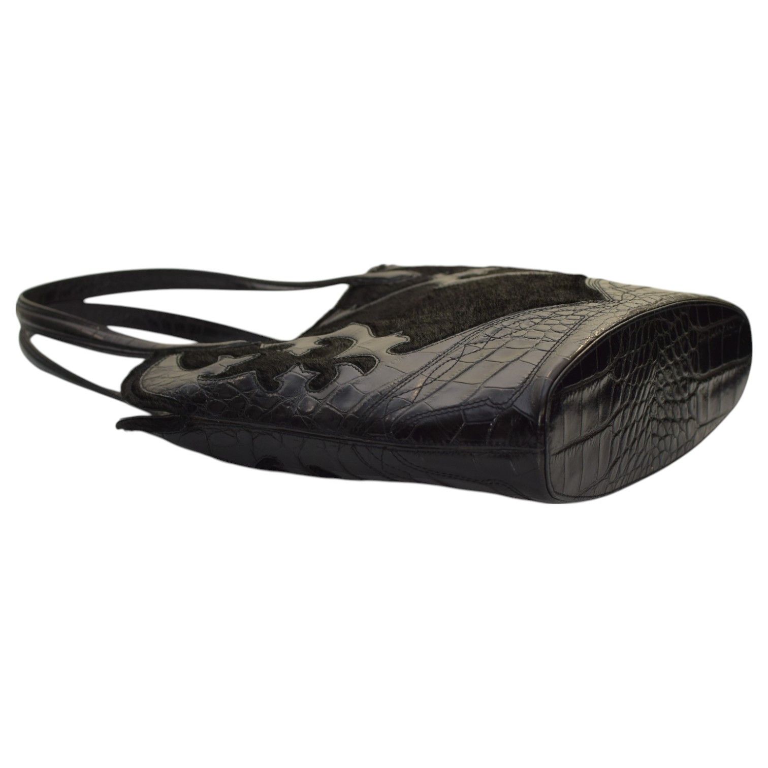 Etro ETRO Black Fur & Leather Tote Shoulder Bag Size ONE SIZE - 8 Thumbnail