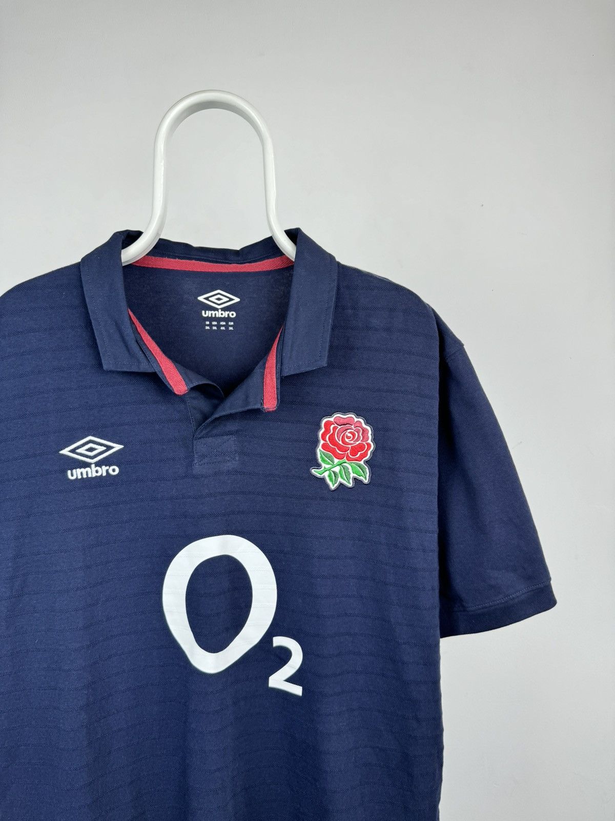 Umbro Umbro England Rugby League O2 Polo Jersey Shirt Size US XXL / EU 58 / 5 - 2 Thumbnail