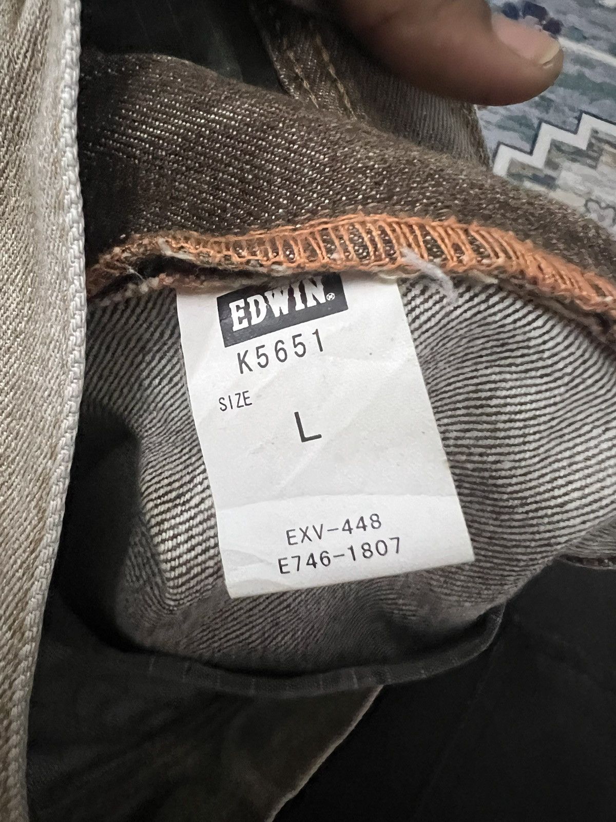 Japanese Brand FLARED💥1 of 1‼️EDWIN BUSHPANT BROWN FADED DISTRESSED DENIM Size US 31 - 12 Thumbnail