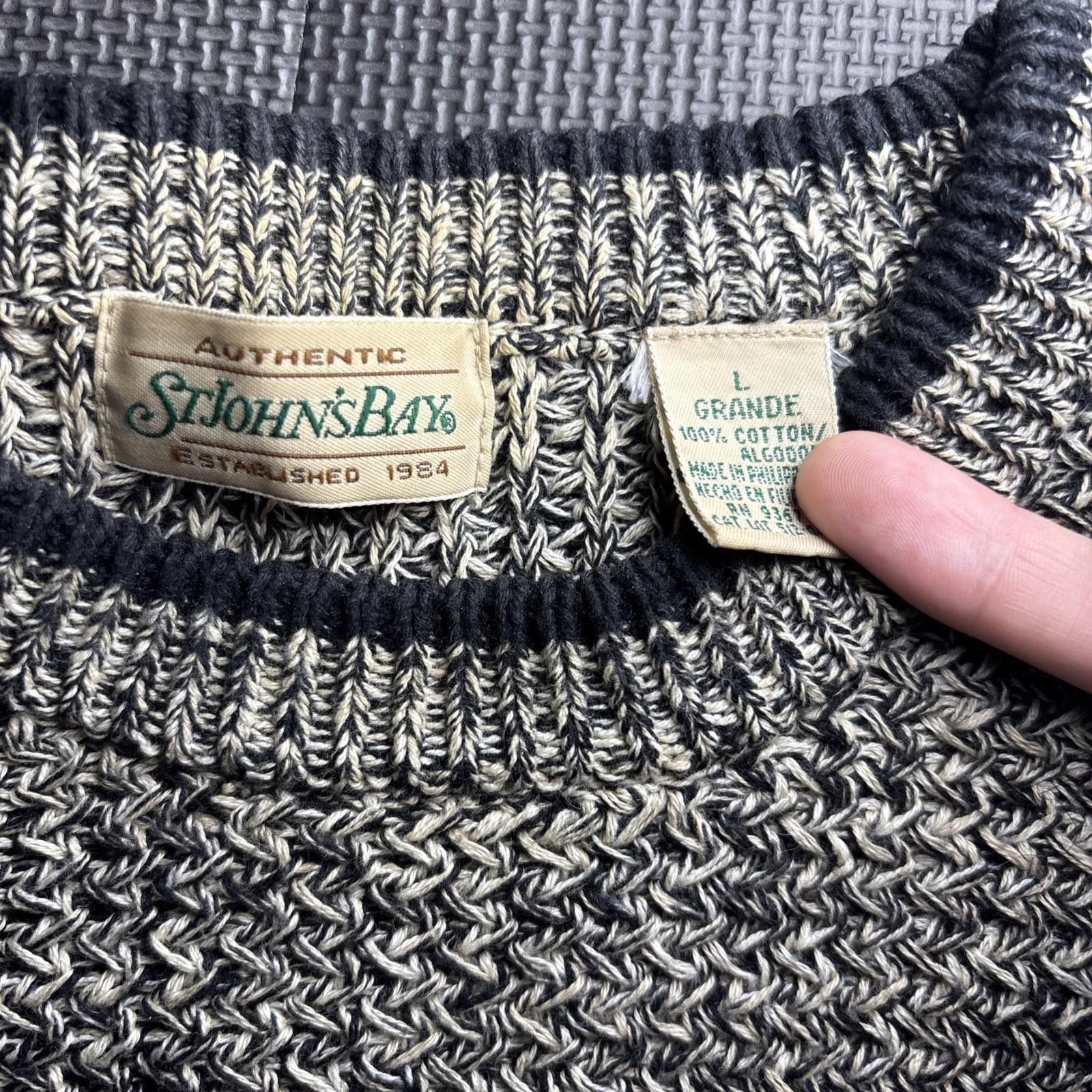 St. Johns Bay Vintage St Johns Bay Sweater Mens Medium Grandpa Knit Chunky Size US M / EU 48-50 / 2 - 2 Thumbnail