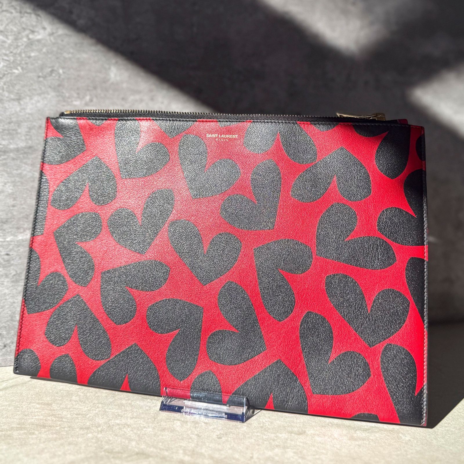 Saint Laurent Paris Saint Laurent Heart Print Clutch Size ONE SIZE - 5 Thumbnail