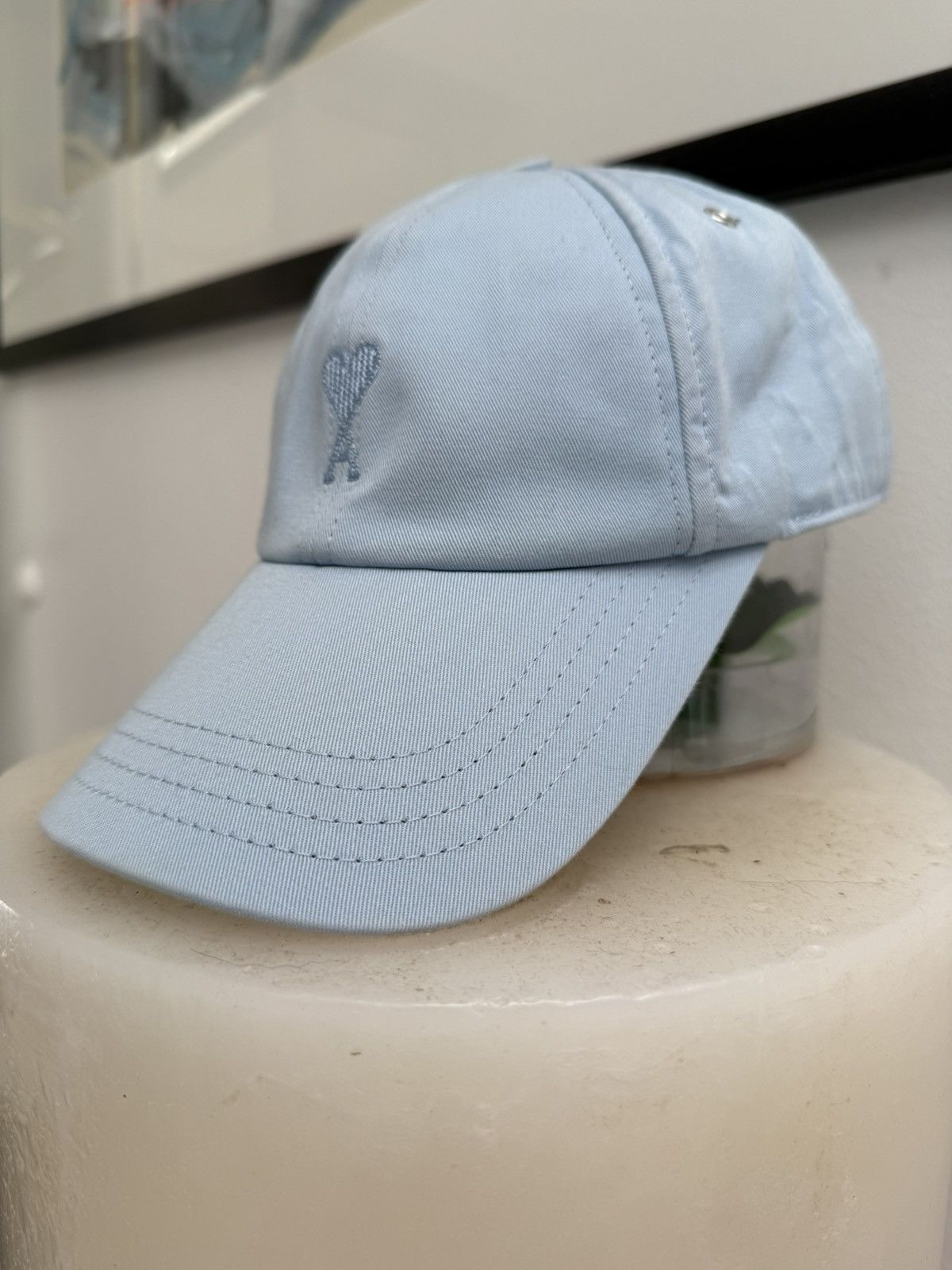 AMI AMI Paris Heart Logo Cap – Light Blue Size ONE SIZE - 1 Thumbnail
