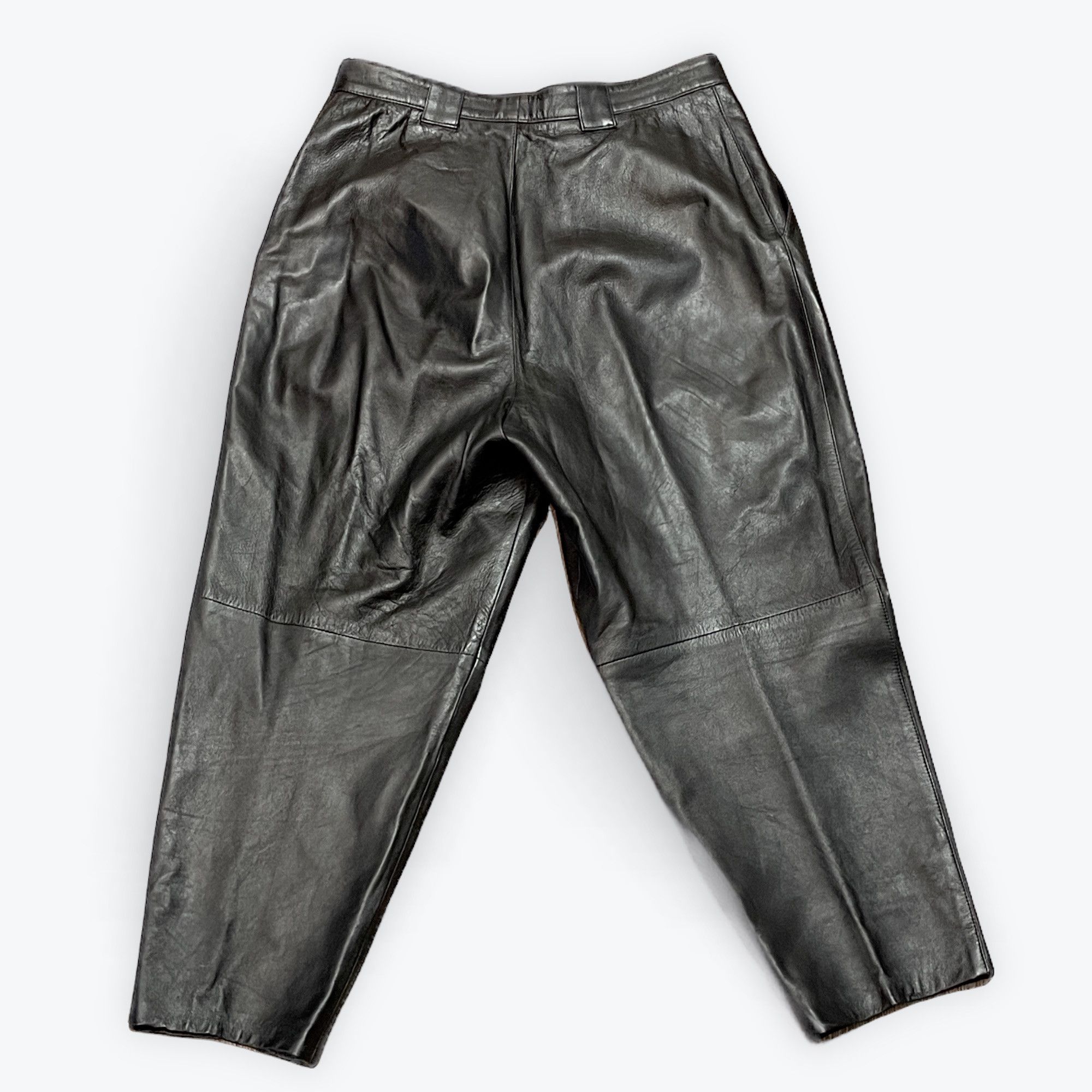 Other 32” - Vintage Turkish Leather Black Pants Size 32" / US 10 / IT 46 - 2 Thumbnail