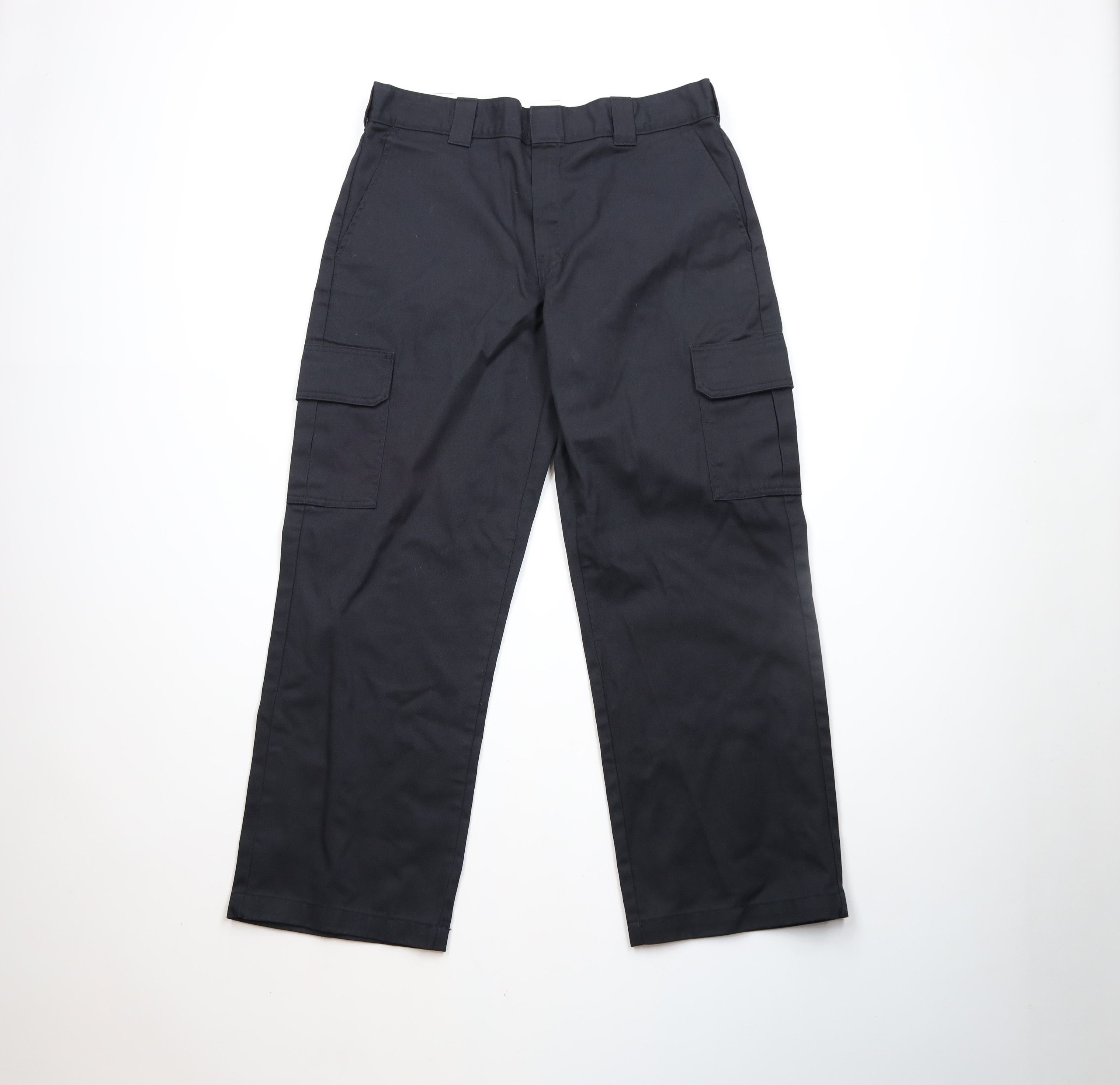 Dickies × Vintage Vintage Y2K Dickies Straight Wide Leg Cargo Pants Black Size US 36 / EU 52 - 1 Thumbnail