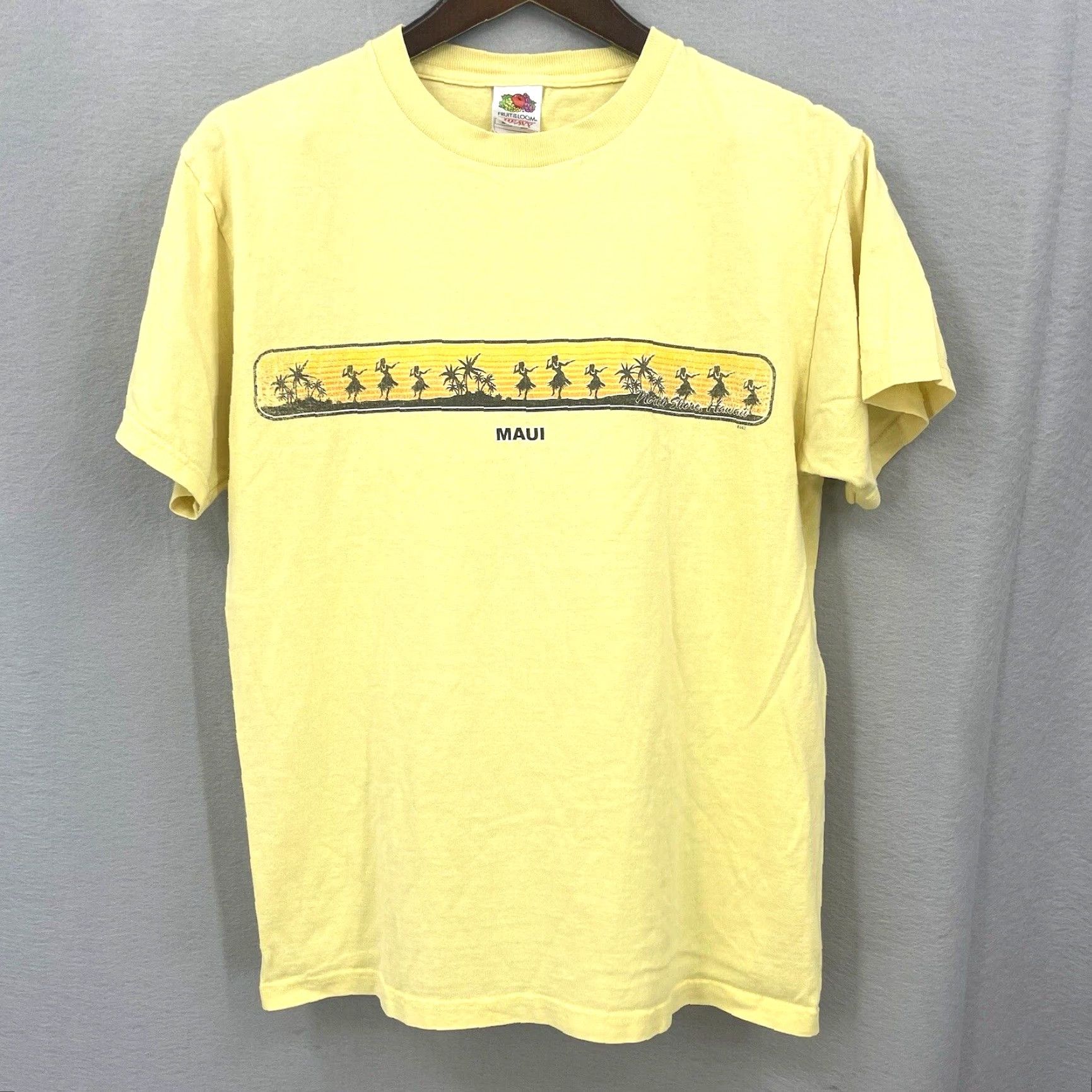Fruit Of The Loom VINTAGE Fruit of the Loom Hawaii Shirt Adult M Yellow 1990s Aloha Logo Tee Mens M Size US M / EU 48-50 / 2 - 2 Thumbnail