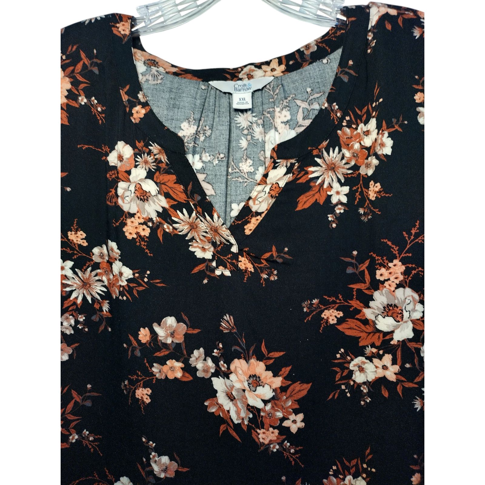 Croft & Barrow Croft & Barrow Womens Long Sleeve Blouse Floral SZ XXL Size XXL / US 16-18 / IT 52-54 - 8 Thumbnail