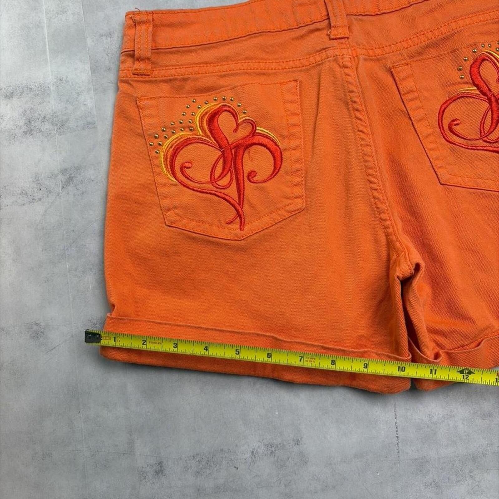 Southpole Y2K Orange Southpole Grunge Skater Mini Shorts Size 34" / US 12 / IT 48 - 8 Thumbnail