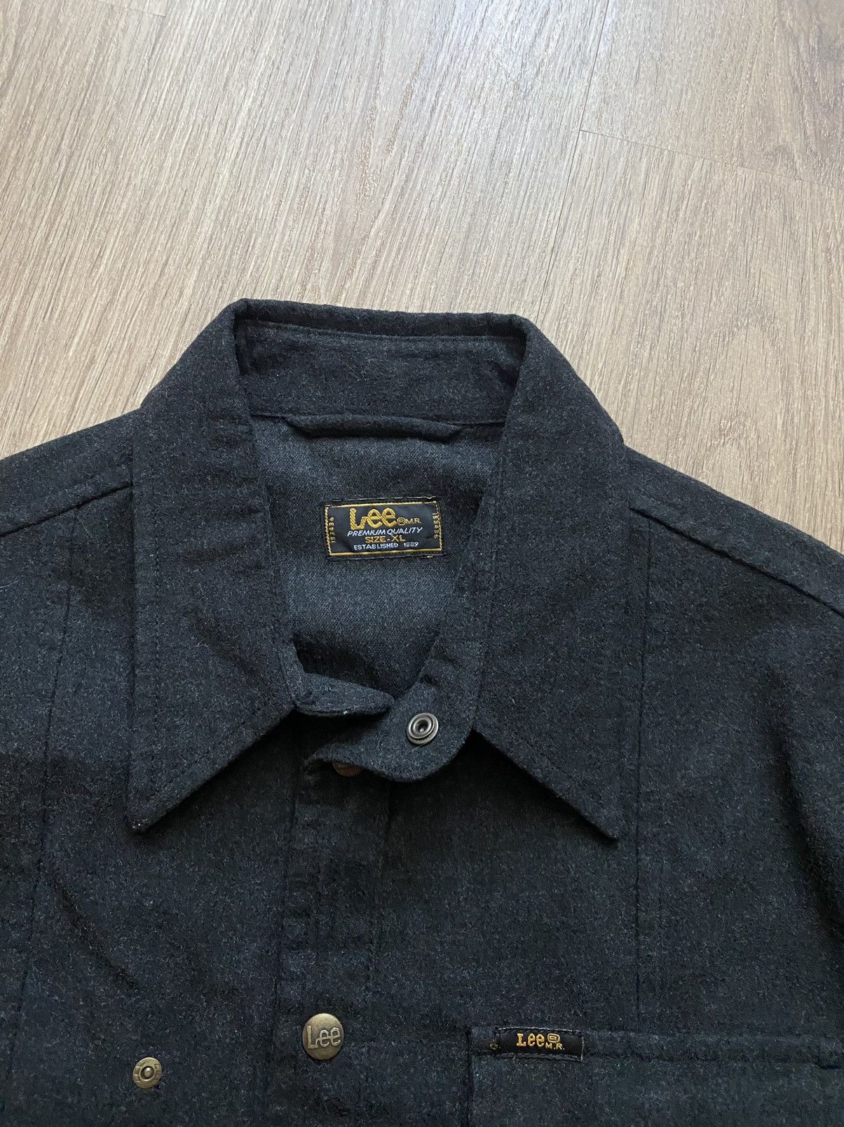 Lee × Vintage 1970s Lee vintage Wool/viscous Pearl Snap Over-Shirt Size US XL / EU 56 / 4 - 3 Thumbnail