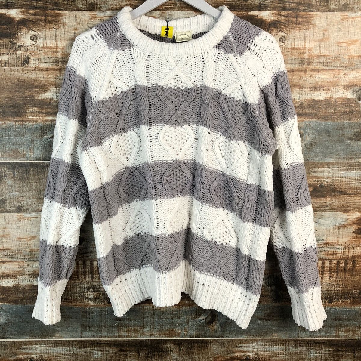 Japanese Brand × OVER THE STRiPES Pique Stripe White Knitwear #A1907 Size M / US 6-8 / IT 42-44 - 3 Thumbnail
