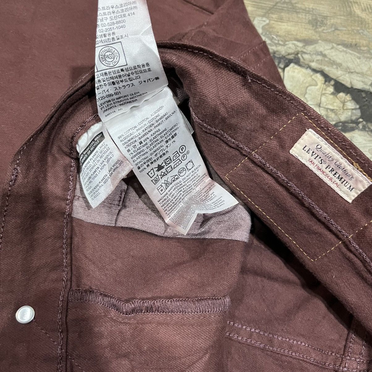 Tornado Mart Levi’s 502 Big E Regular Taper | Burgundy Size US 30 / EU 46 - 5 Thumbnail