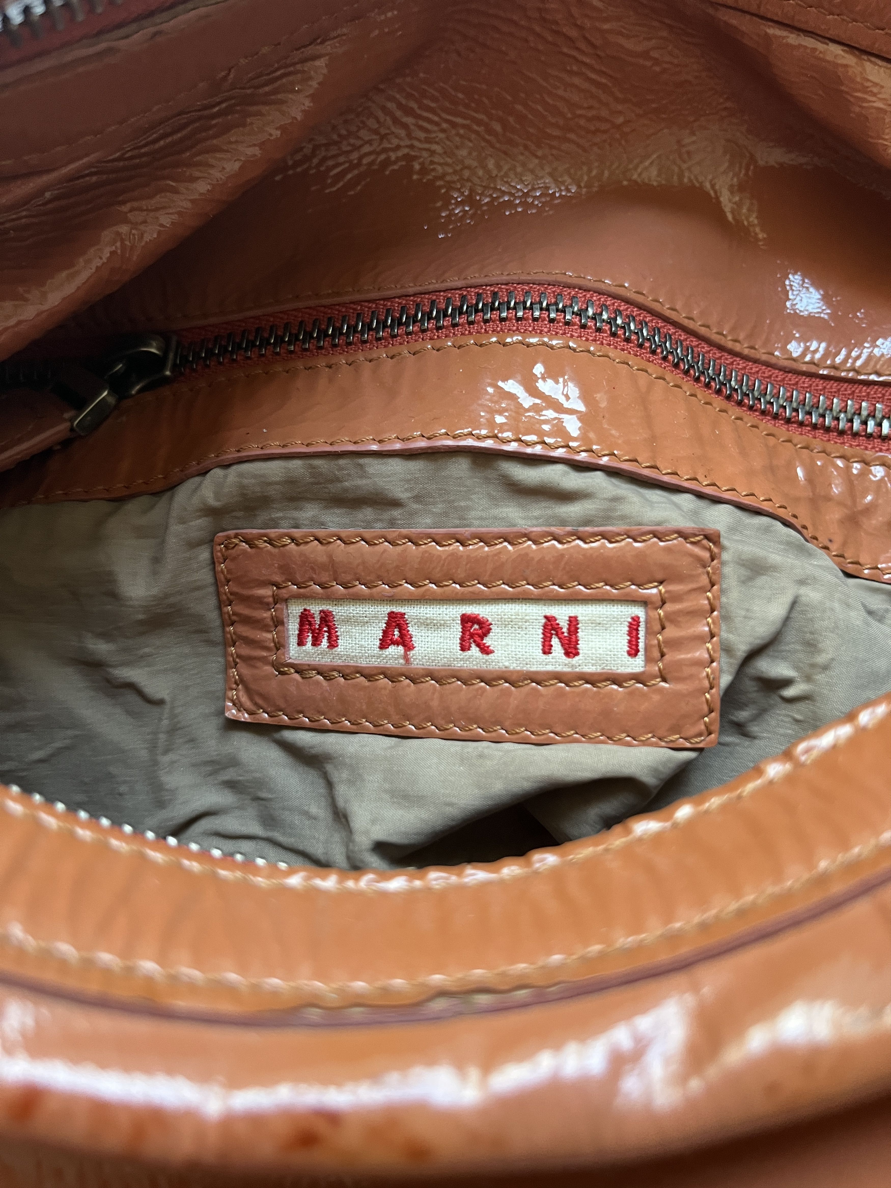 Marni ⚡️QUICK SALE⚡️Marni Brown Patent Leather Shoulder Bag Size ONE SIZE - 3 Thumbnail
