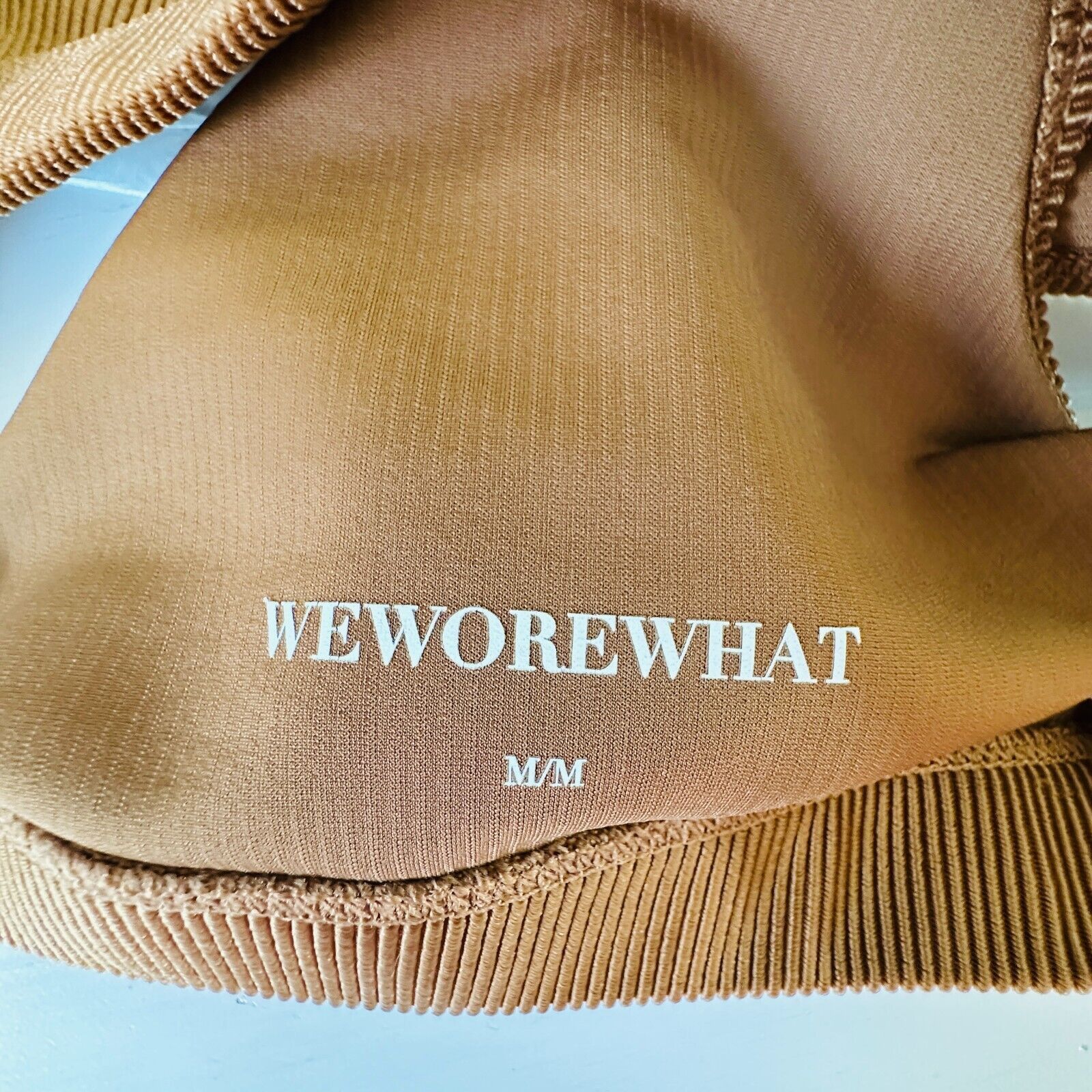 Other Weworewhat Brown V-Neck Stretch Pullover Sports Bra Medium Size M / US 6-8 / IT 42-44 - 6 Thumbnail