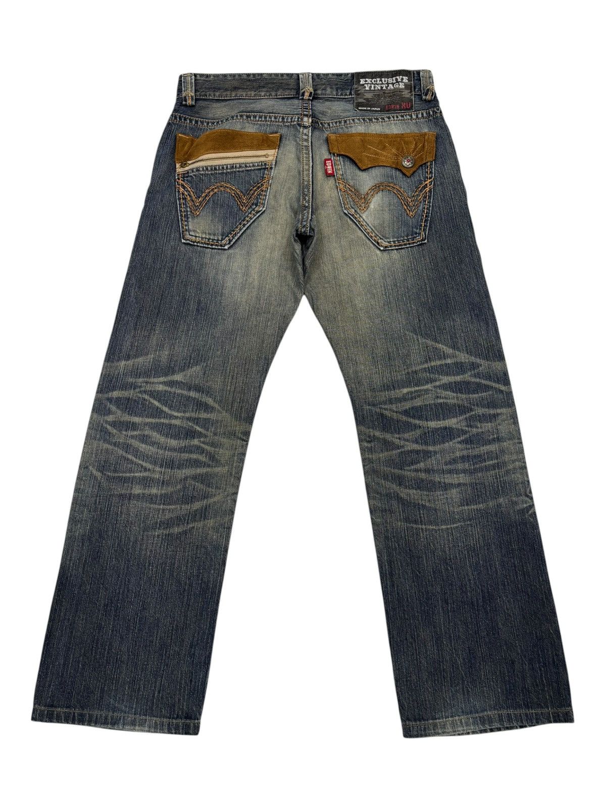 Kapital 🔥EDWIN EXCLUSIVE VINTAGE MUD WASH RUSTY JEANS DISTRESSED Size US 34 / EU 50 - 2 Thumbnail