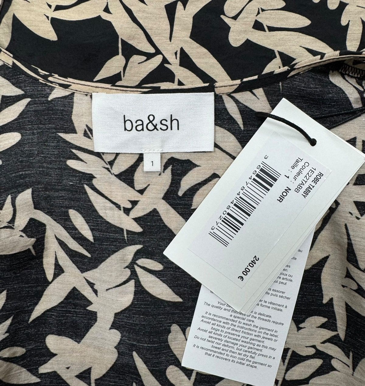 ba&sh Ba&sh Robe Tabby Dress Floral Print Viscose V-Neck size 1 Size S / US 4 / IT 40 - 14 Thumbnail
