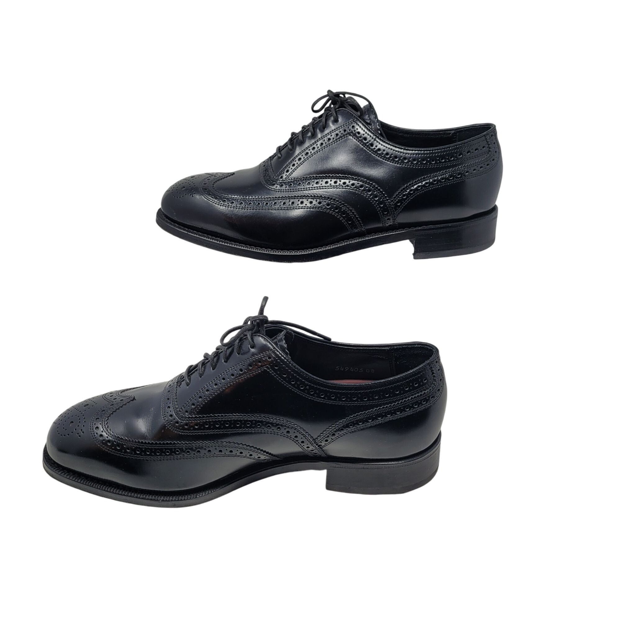 Florsheim Lexington Wingtip Oxford Shoes Size Black Leathe