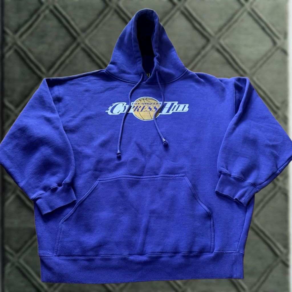 Vintage VINTAGE Cypress Hill Hoodie XL Purple Hip Hop Lakers Rap Graphic Rare Mens Sweater Pullover Knit Embroidered Long Sleeve Casual Size US XL / EU 56 / 4 - 1 Thumbnail