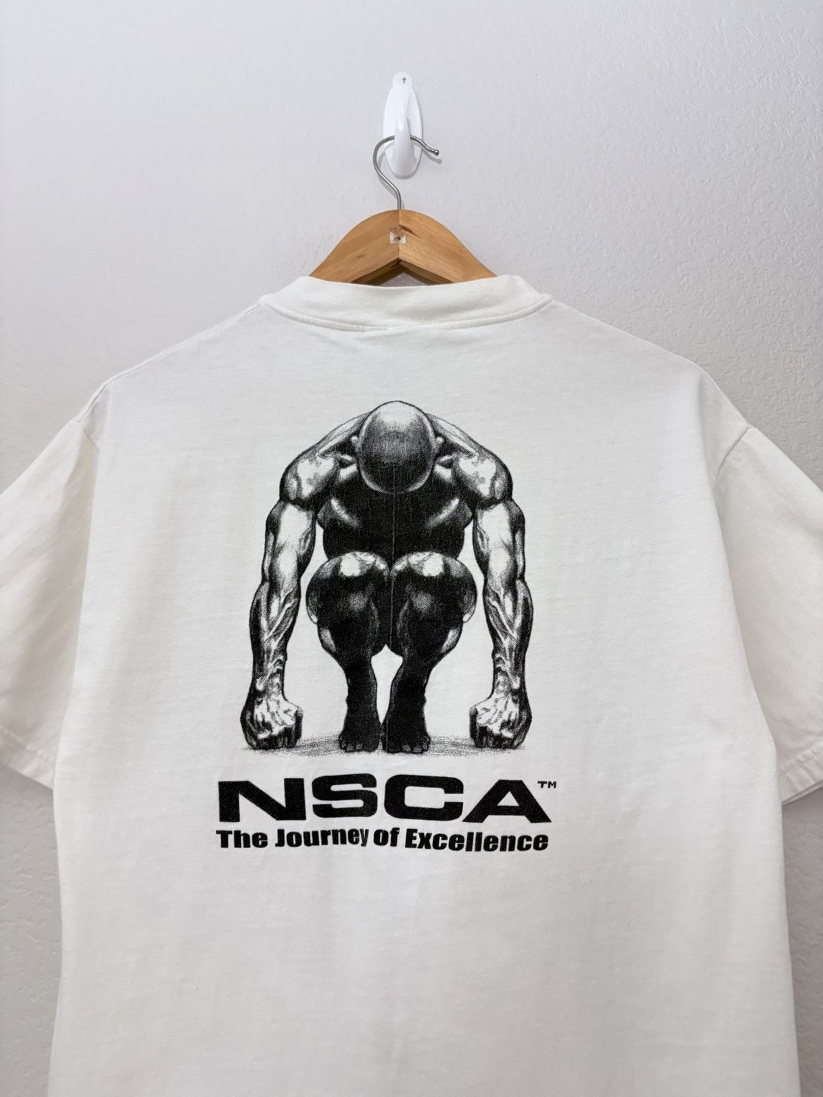 Vintage 90’s NSCA Vintage Fitness Tee Shirt Size US M / EU 48-50 / 2 - 3 Thumbnail