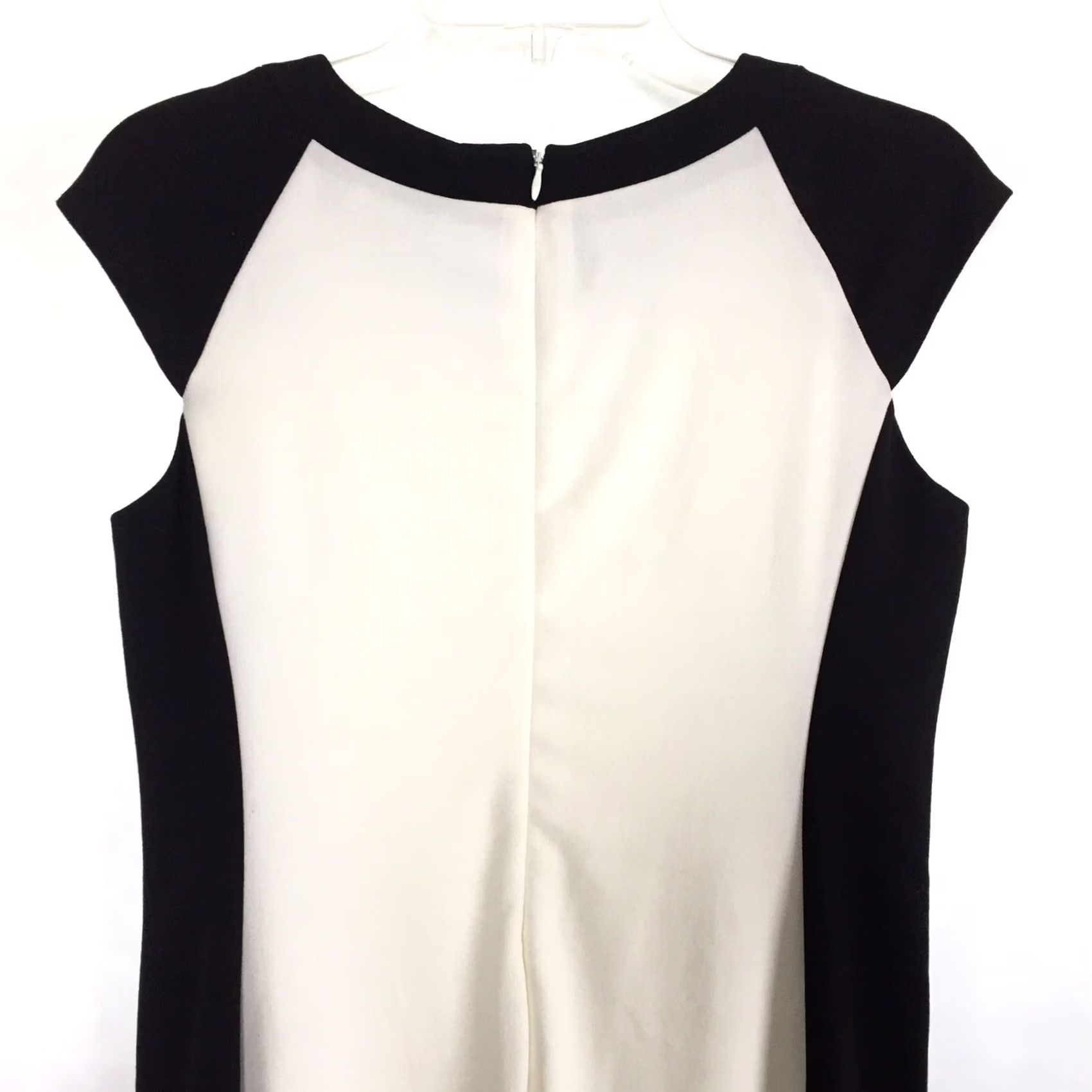 Worthington VINTAGE Worthington Sheath Dress Knee Length Black Lined Cap Sleeve Size 8 Polyester-Rayon-Spandex Crepe Party/Cocktail Womens Size M / US 6-8 / IT 42-44 - 6 Thumbnail