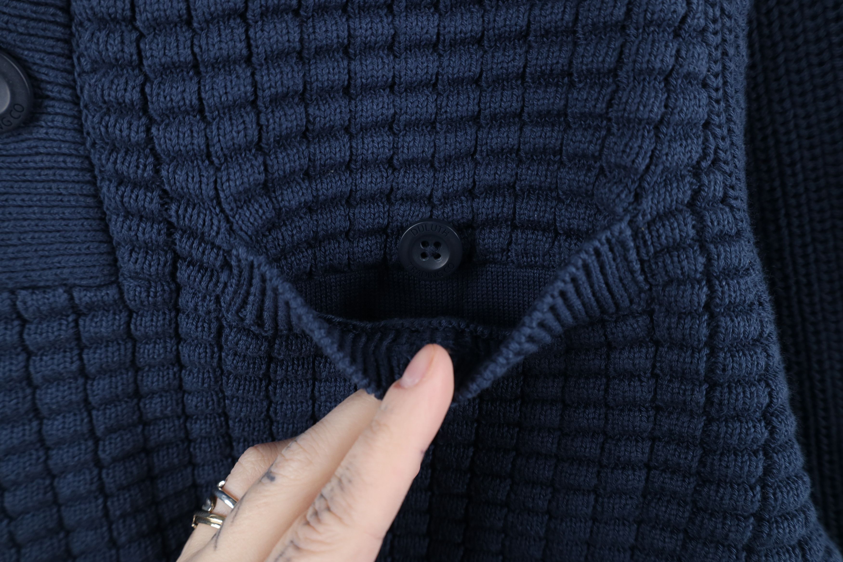 Duluth Trading Company × Vintage Duluth Trading Co Burly Retirement Button Mock Neck Sweater Size US L / EU 52-54 / 3 - 4 Thumbnail