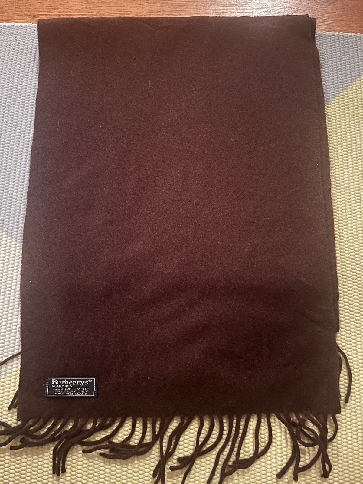 Burberry × Vintage Burberrys Maroon Cashmere Scarf Size ONE SIZE - 1 Thumbnail