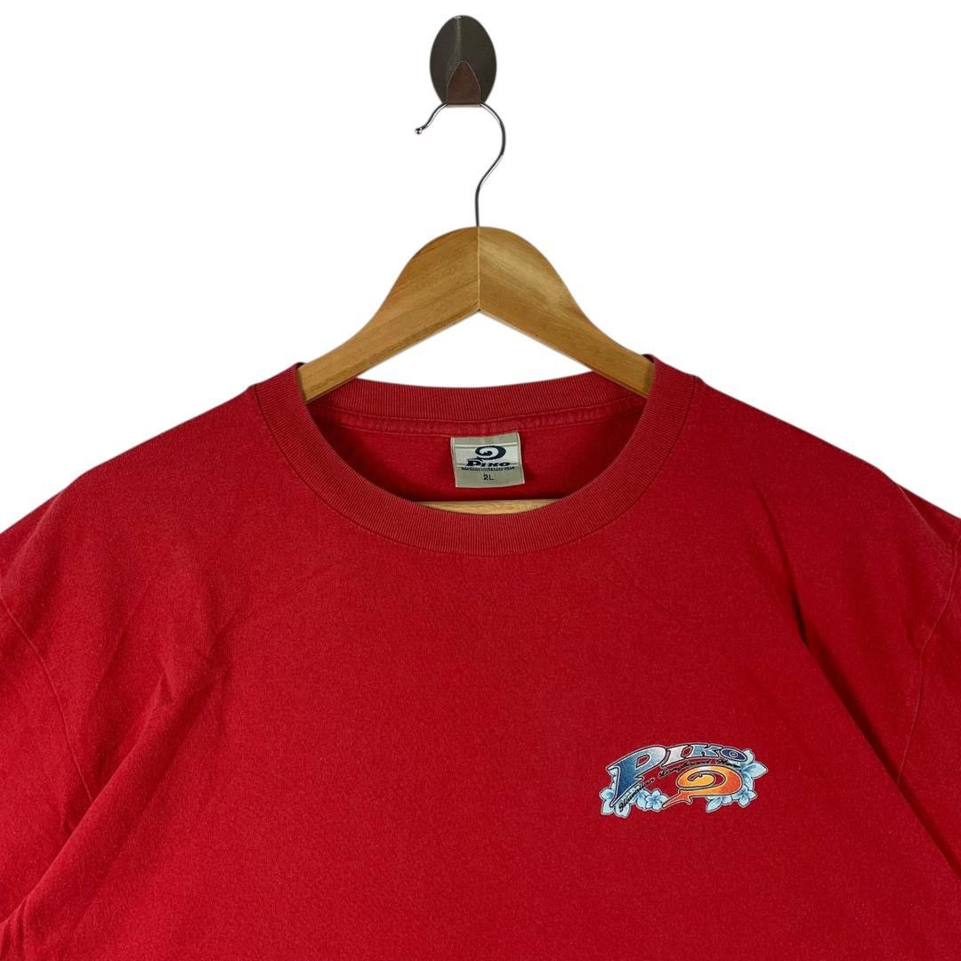 Vintage Vintage PIKO Big logo surfing red tee Size US XXL / EU 58 / 5 - 3 Thumbnail