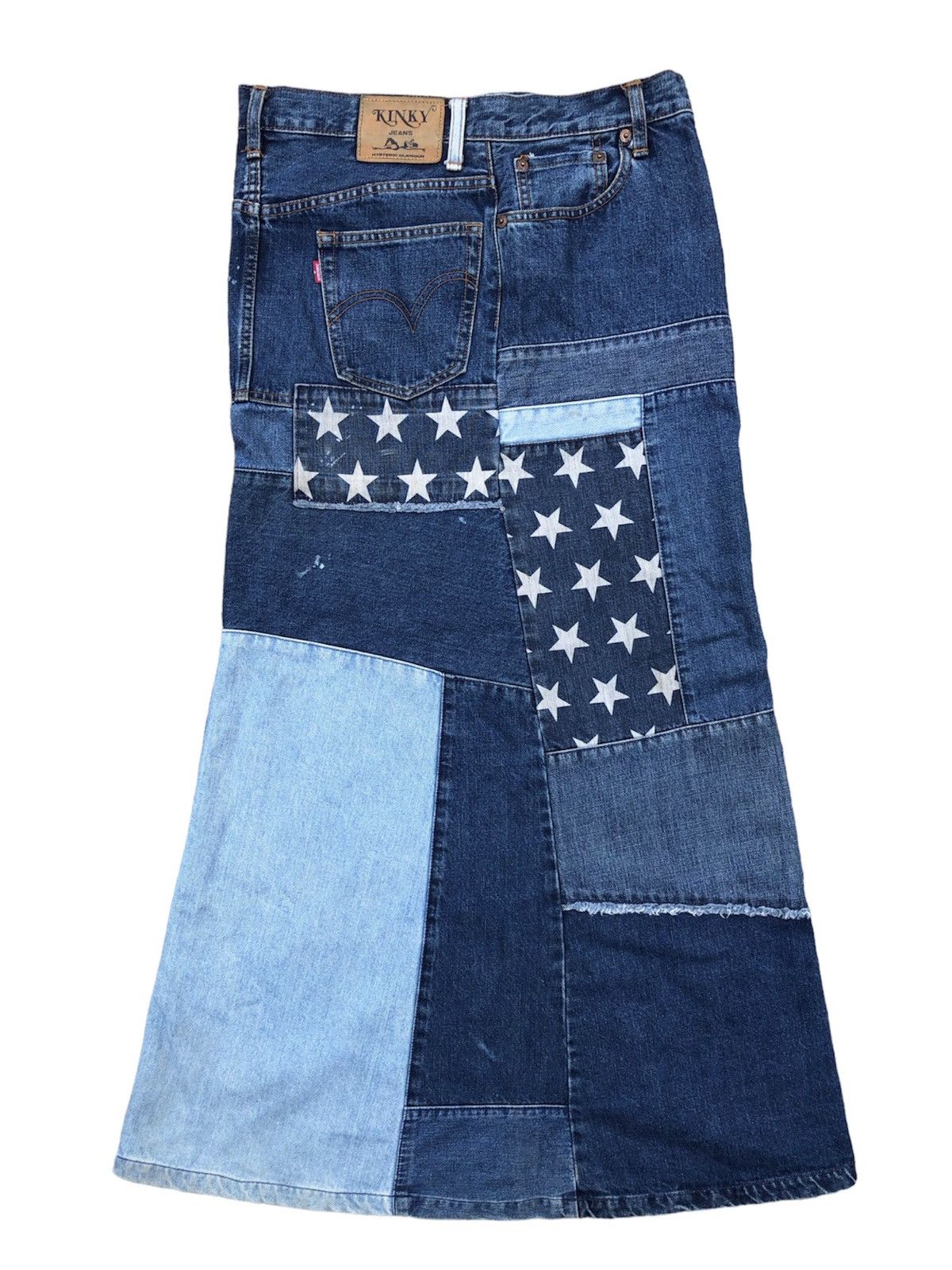 Beauty Beast × Hysteric Glamour × Japanese Brand 90s Hysteric Glamour Patchwork Long Skirt Denim Archive Size 30" / US 8 / IT 44 - 2 Thumbnail