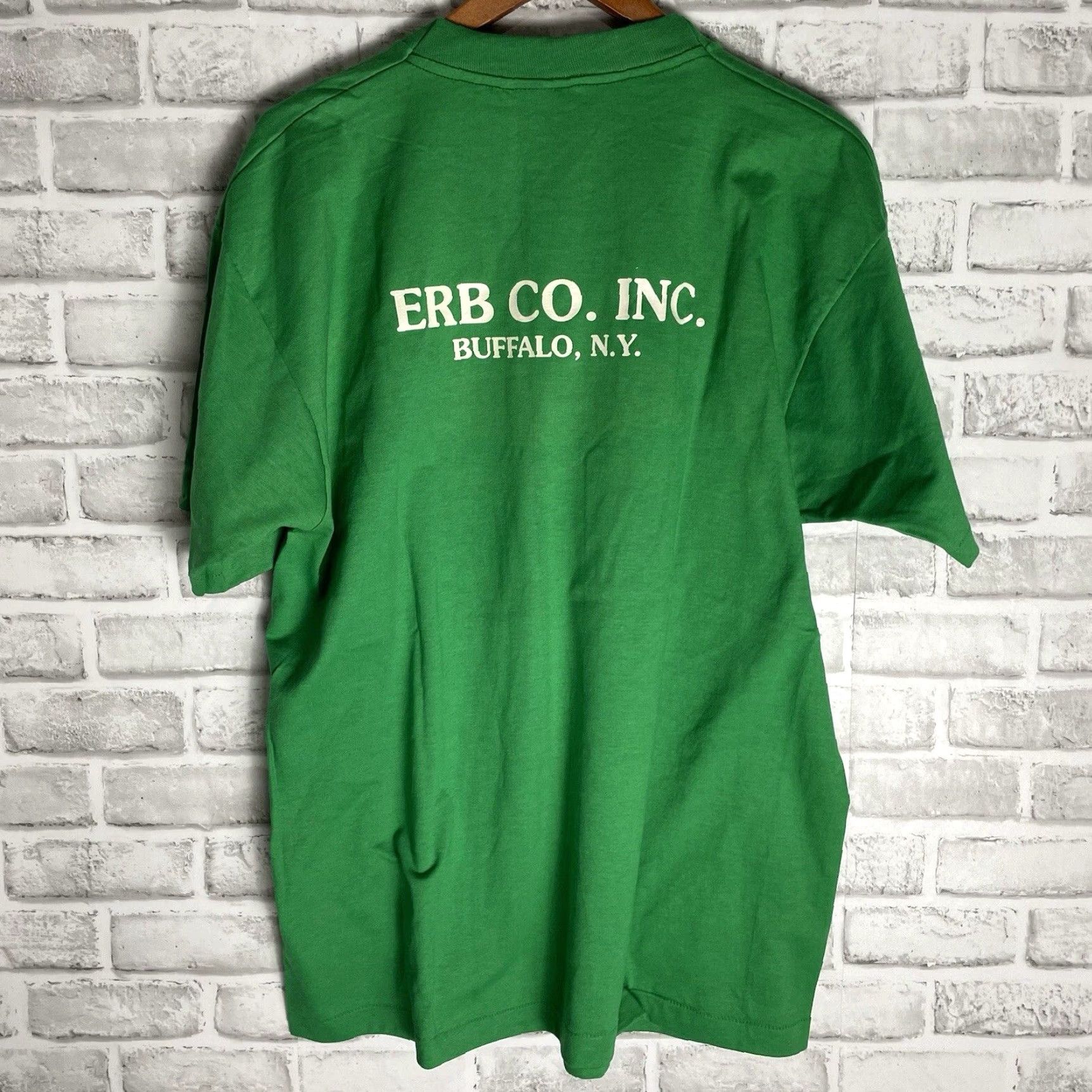 Vintage VINTAGE Best USA Graphic T-Shirt Men XL Green Cotton 90s Single Stitch Size US XL / EU 56 / 4 - 5 Thumbnail