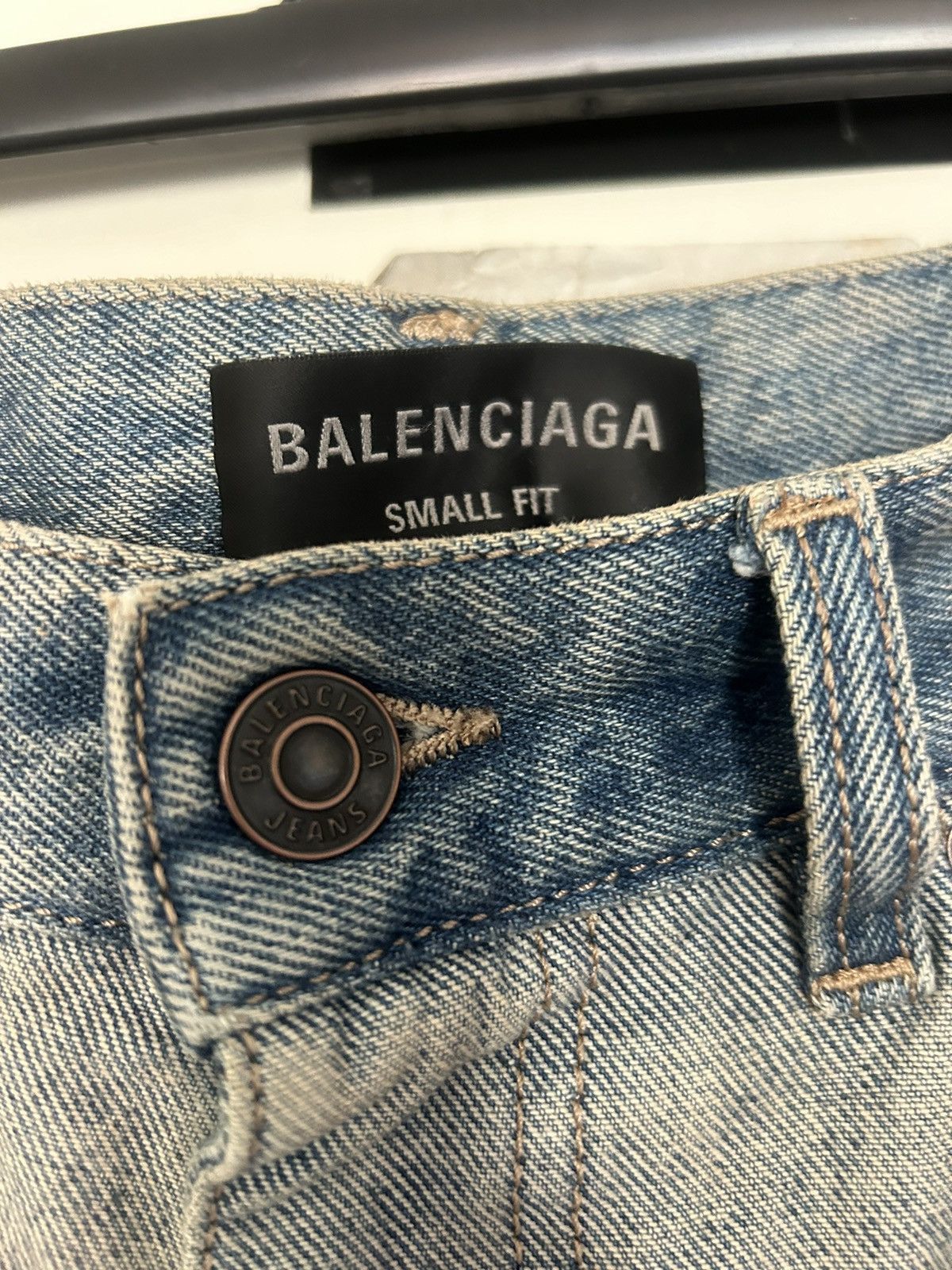 Balenciaga Balenciaga Logo Patch Inside Out Denim Jeans Size US 32 / EU 48 - 3 Thumbnail
