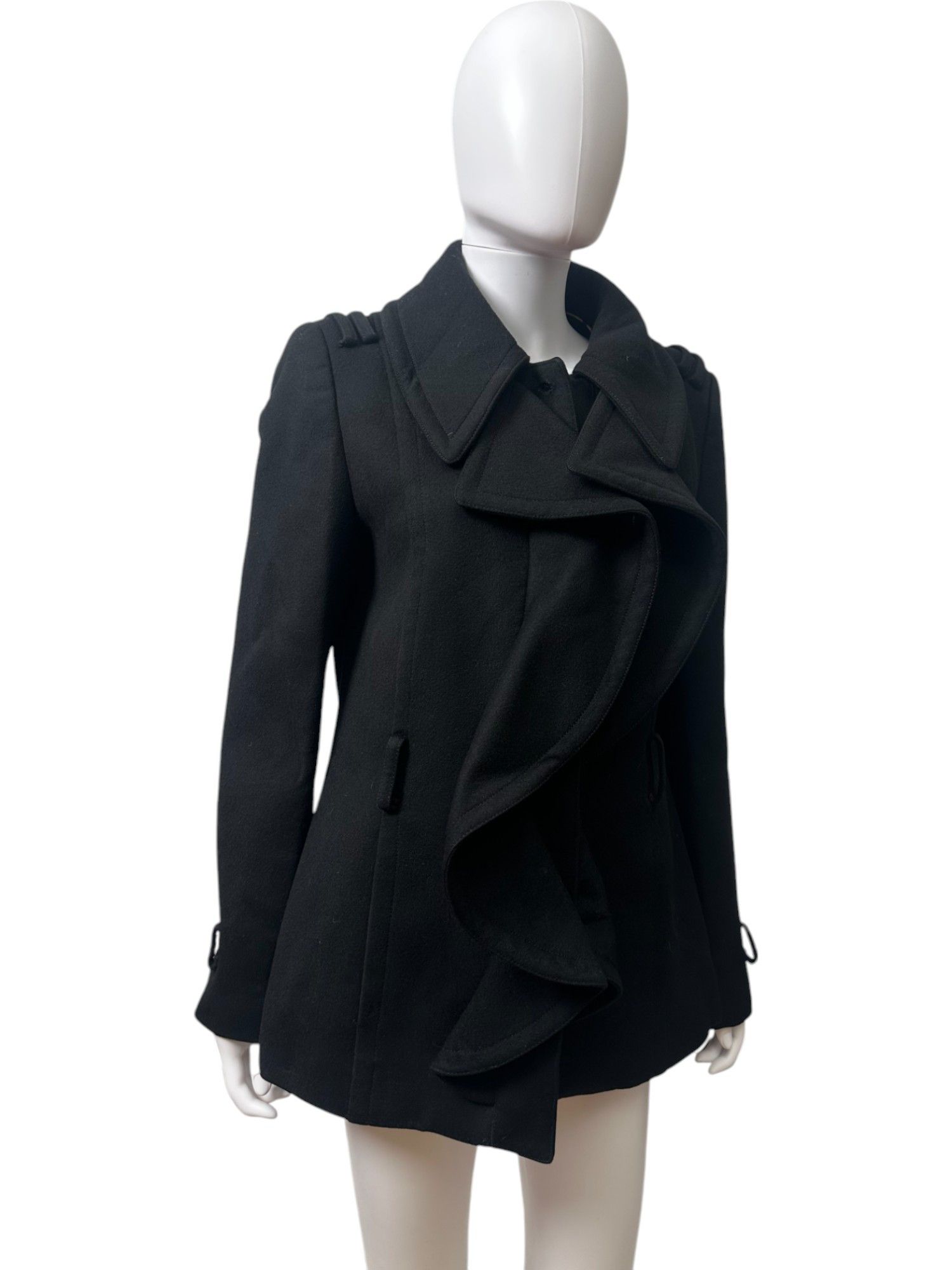 Roberto Cavalli F/W 2009 Chiffon Black Jacket Size L / US 10 / IT 46 - 4 Thumbnail