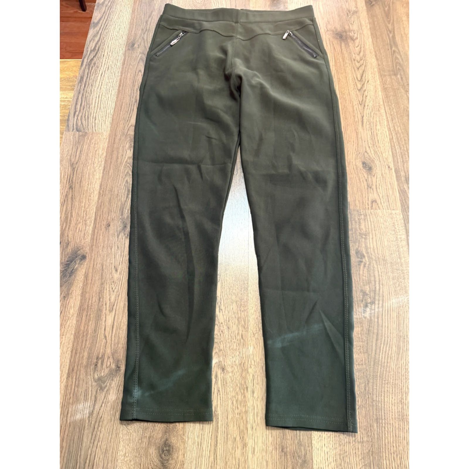 Vintage Coco + Carmen Pants Women's XXL Green Pull On Straight Ankle (2XL) Casual Col Size 40" / US 18 - 2 Thumbnail