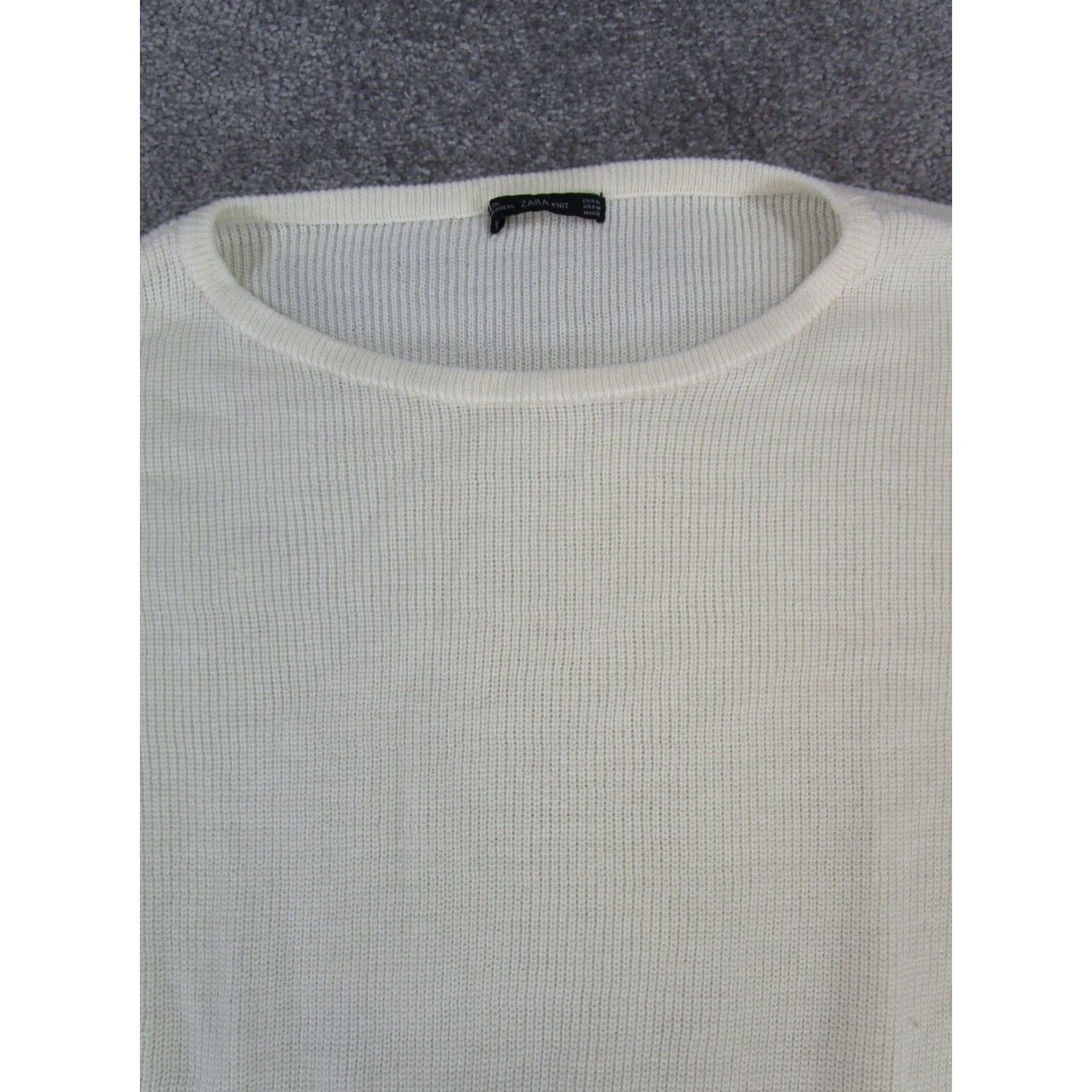 Zara VINTAGE Zara Women's Sweater Pullover Knit Long Sleeve Casual Medium Ivory 90s Size M / US 6-8 / IT 42-44 - 2 Thumbnail
