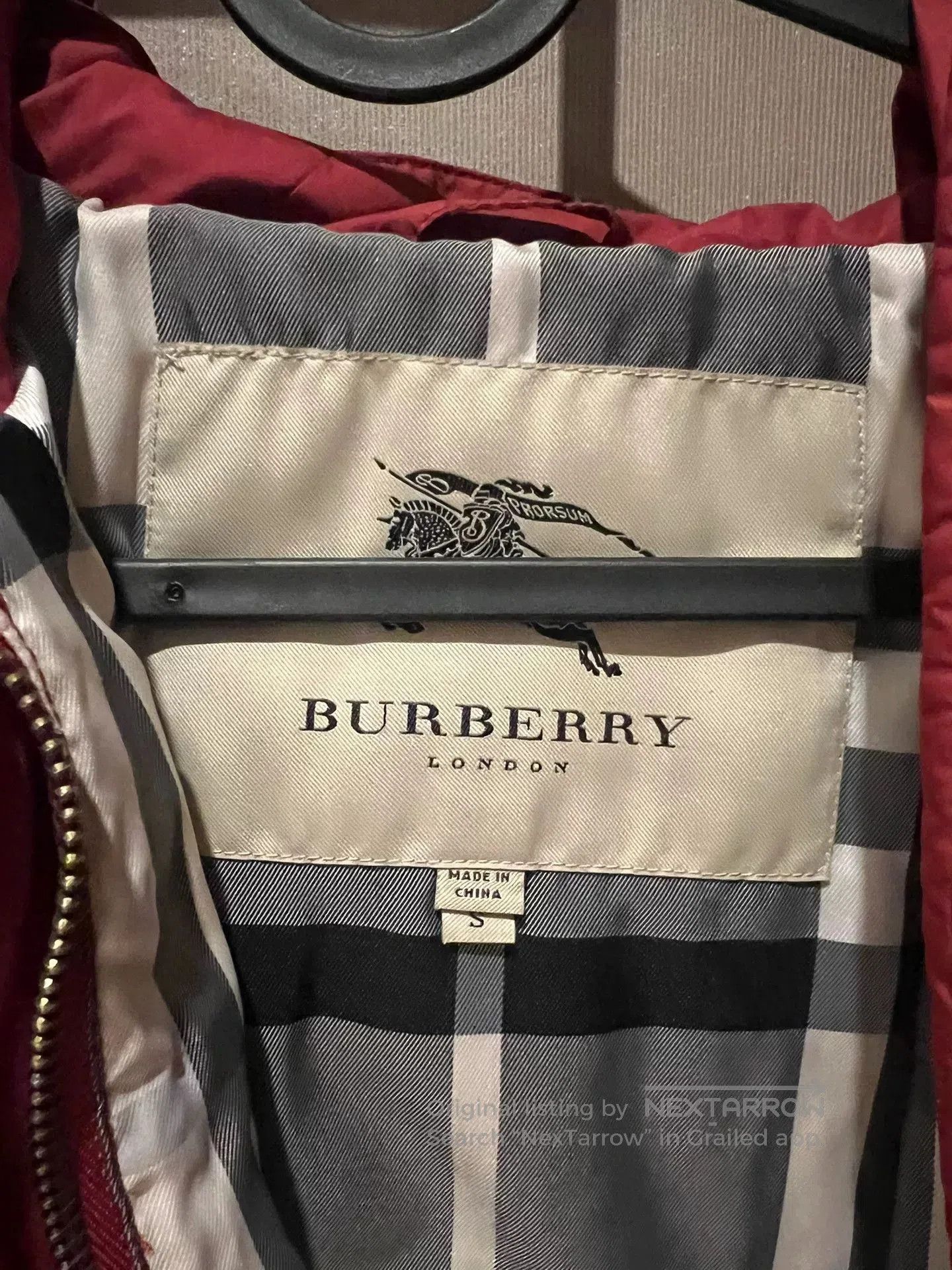 Burberry Burberry Red Cotton Jacket. Size S / US 4 / IT 40 - 2 Thumbnail
