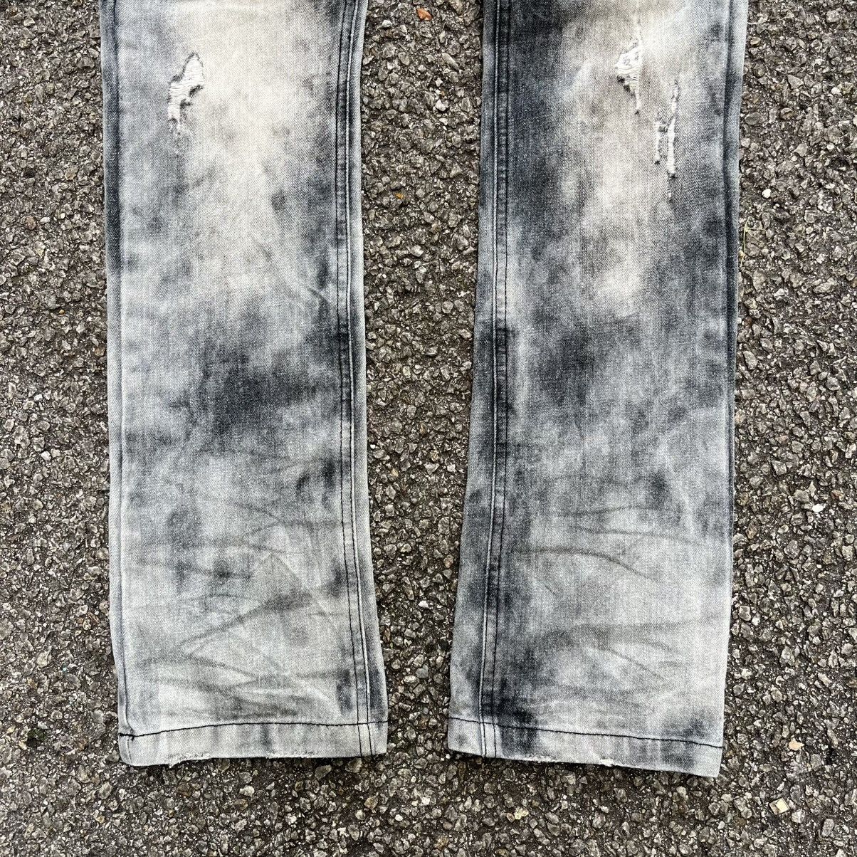 Hysteric Glamour In the Attic Jeans Acid Wash Smoke Distressed Punk Denim Size US 30 / EU 46 - 2 Thumbnail