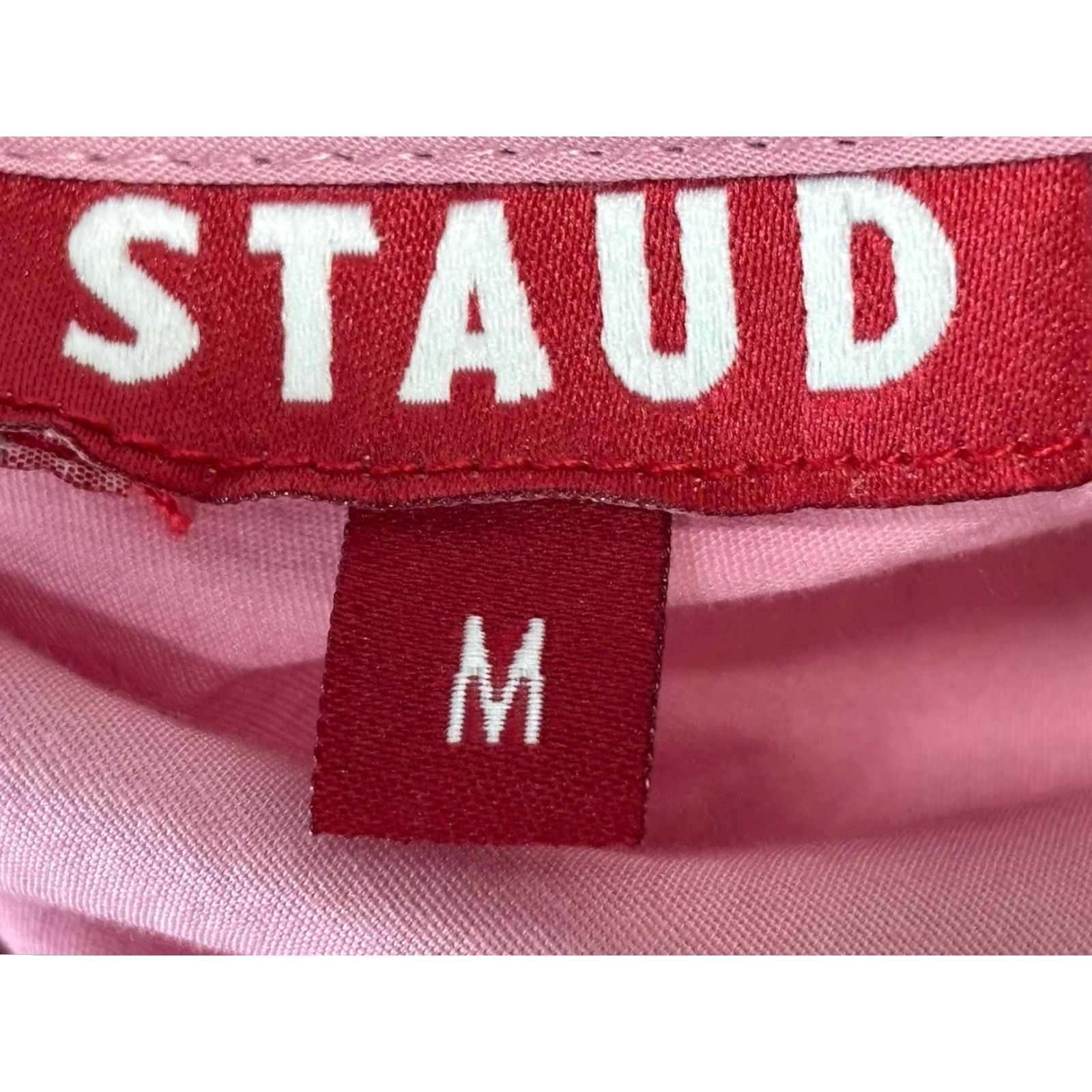 Staud STAUD Shelby Peplum Top Shirt Medium Pink Poplin 3/4 Sleeve V-Neck Blouse Womens Size M / US 6-8 / IT 42-44 - 6 Thumbnail