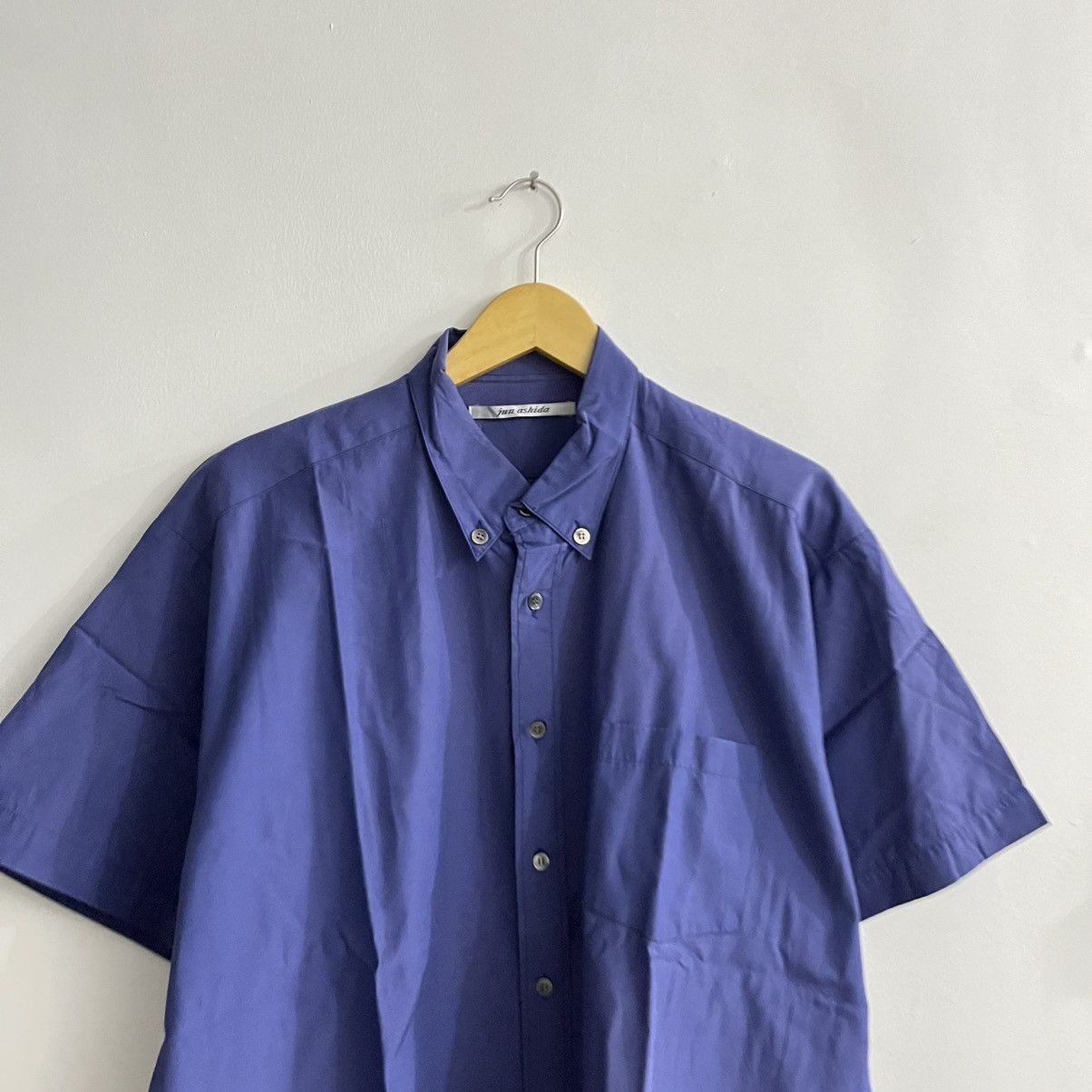 Japanese Brand Jun Ashida - Basic Minimalist Button Up Shirt Size US L / EU 52-54 / 3 - 2 Thumbnail