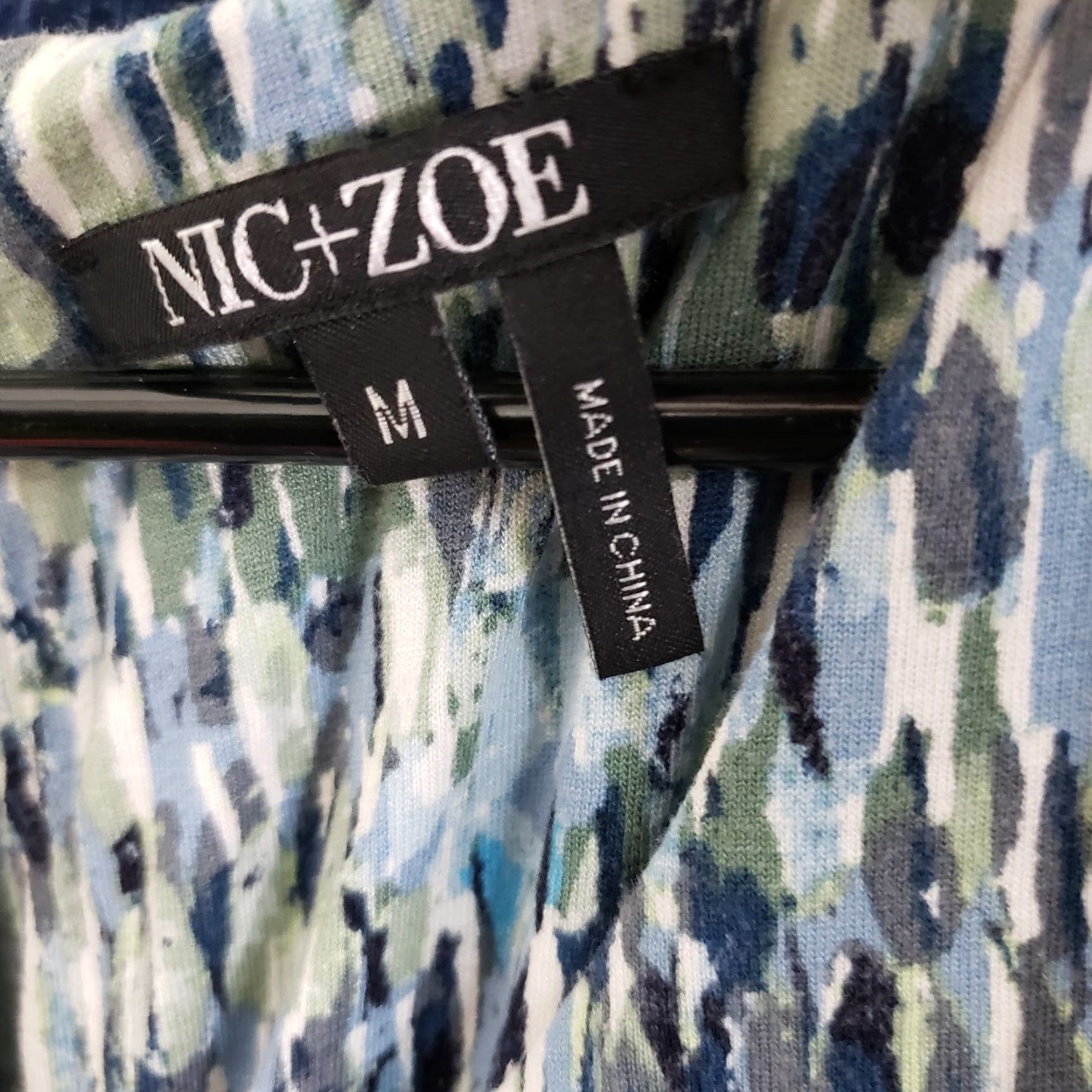 NIC+ZOE NIC+ZOE Jumpsuit Womens Size M Cropped Sleeveless Green Blue Scoop Neck One-Piece Crop 90s Style? Size 32" / US 10 / IT 46 - 5 Thumbnail