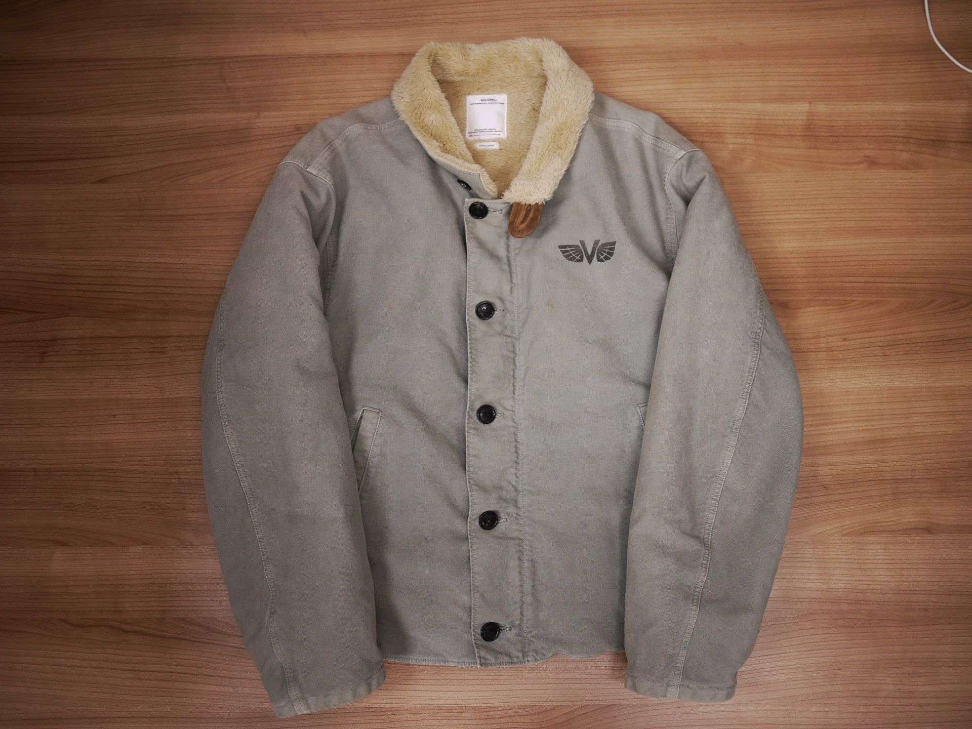 visvim deckhand jacket in olive green