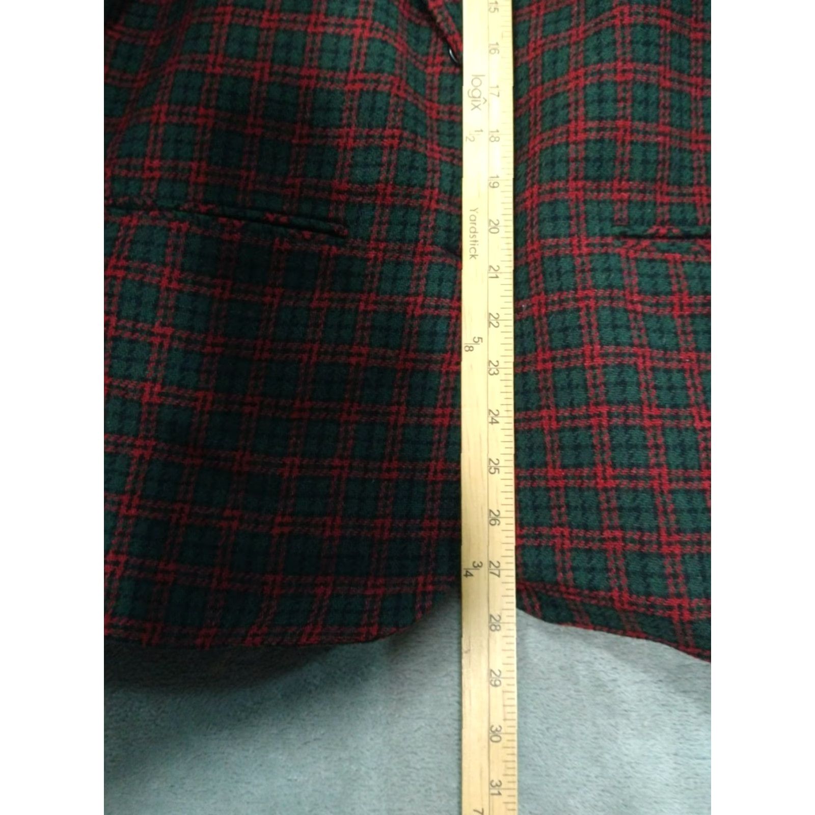 Eddie Bauer VINTAGE Eddie Bauer Blazer Wool Jacket Coat PS Red Green Tartan Plaid Casual Womens Size S / US 4 / IT 40 - 4 Thumbnail