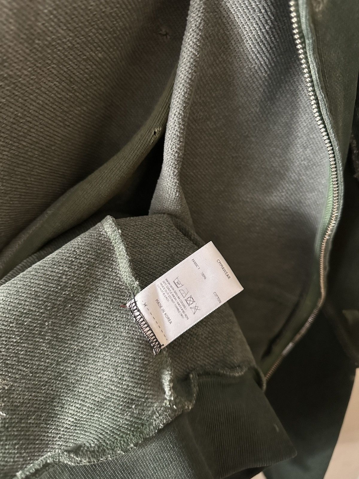 CMMAWEAR CMMAWEAR AW24 Green ‘C’ contrast panel reworked hoodie Size US M / EU 48-50 / 2 - 9 Thumbnail