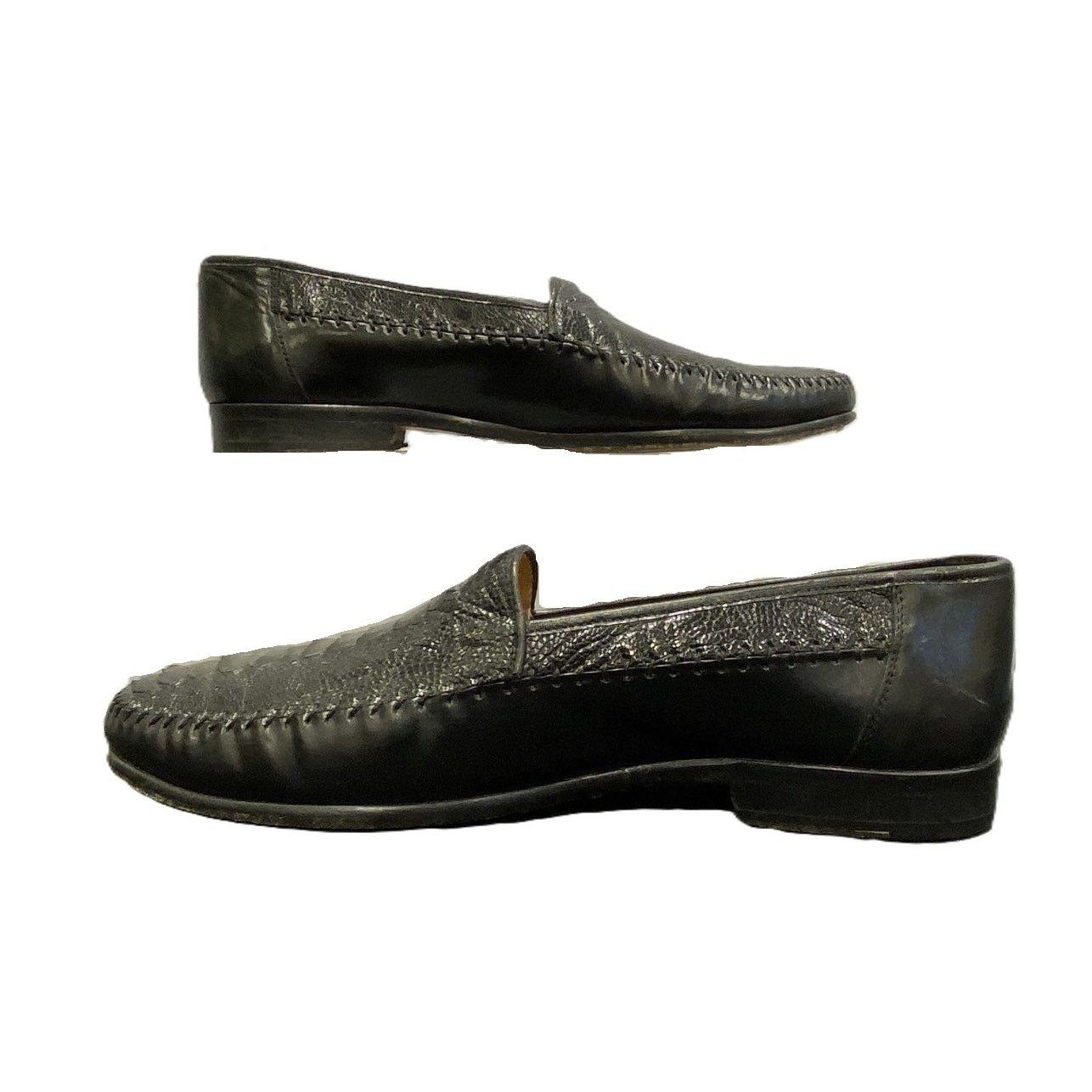 Sandro Moscoloni Sandro Moscoloni La Paz Ostrich Leather Handcrafted Loafers Size US 11 / EU 44 - 6 Thumbnail