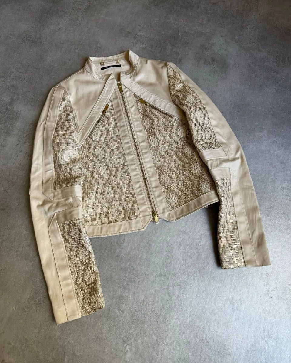 Gucci SS2004 Gucci by Tom Ford Beige Nude Gabardine Jacket Size M / US 6-8 / IT 42-44 - 3 Thumbnail