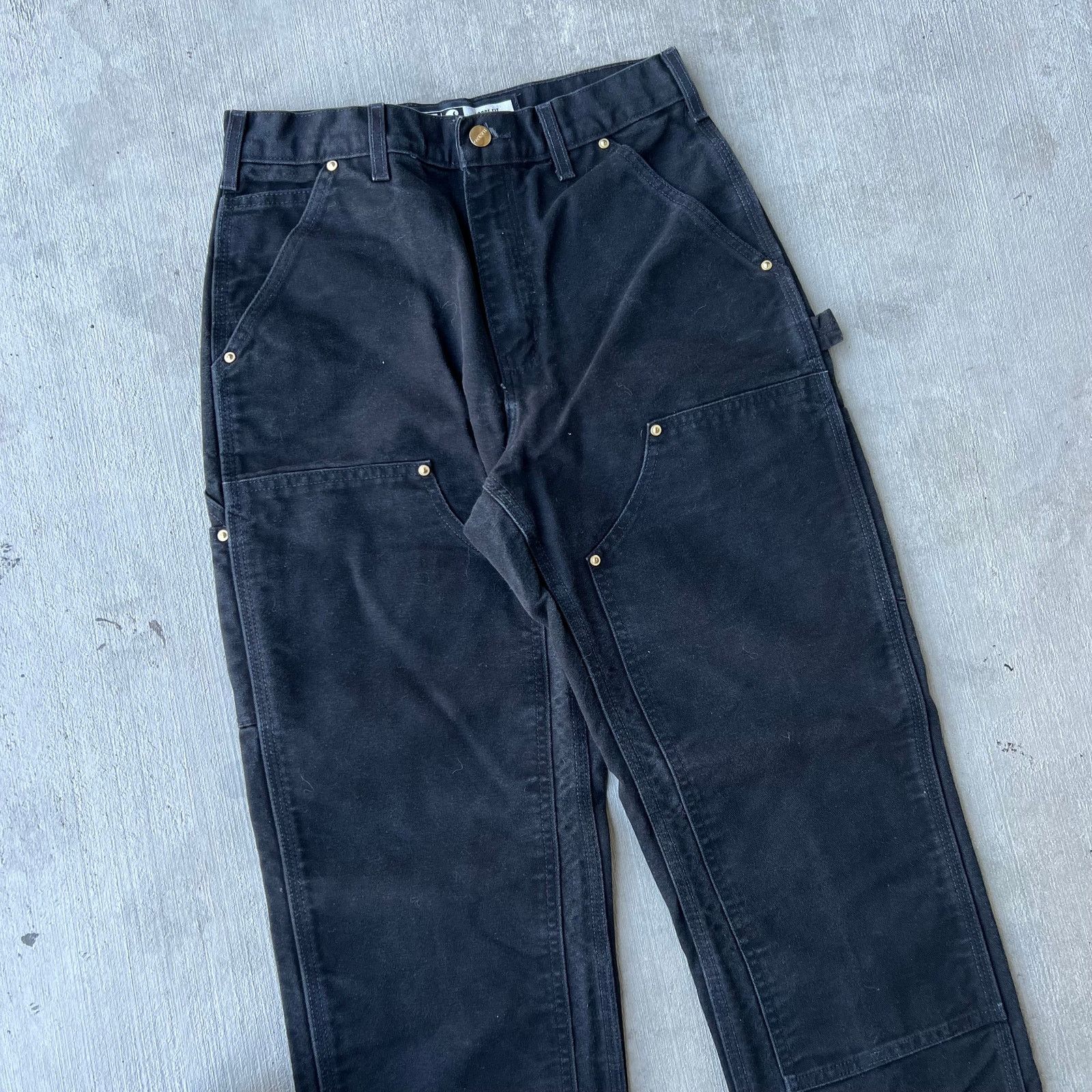 Carhartt × Vintage Carhartt black double knee work wear carpenter pants Size US 29 - 2 Thumbnail