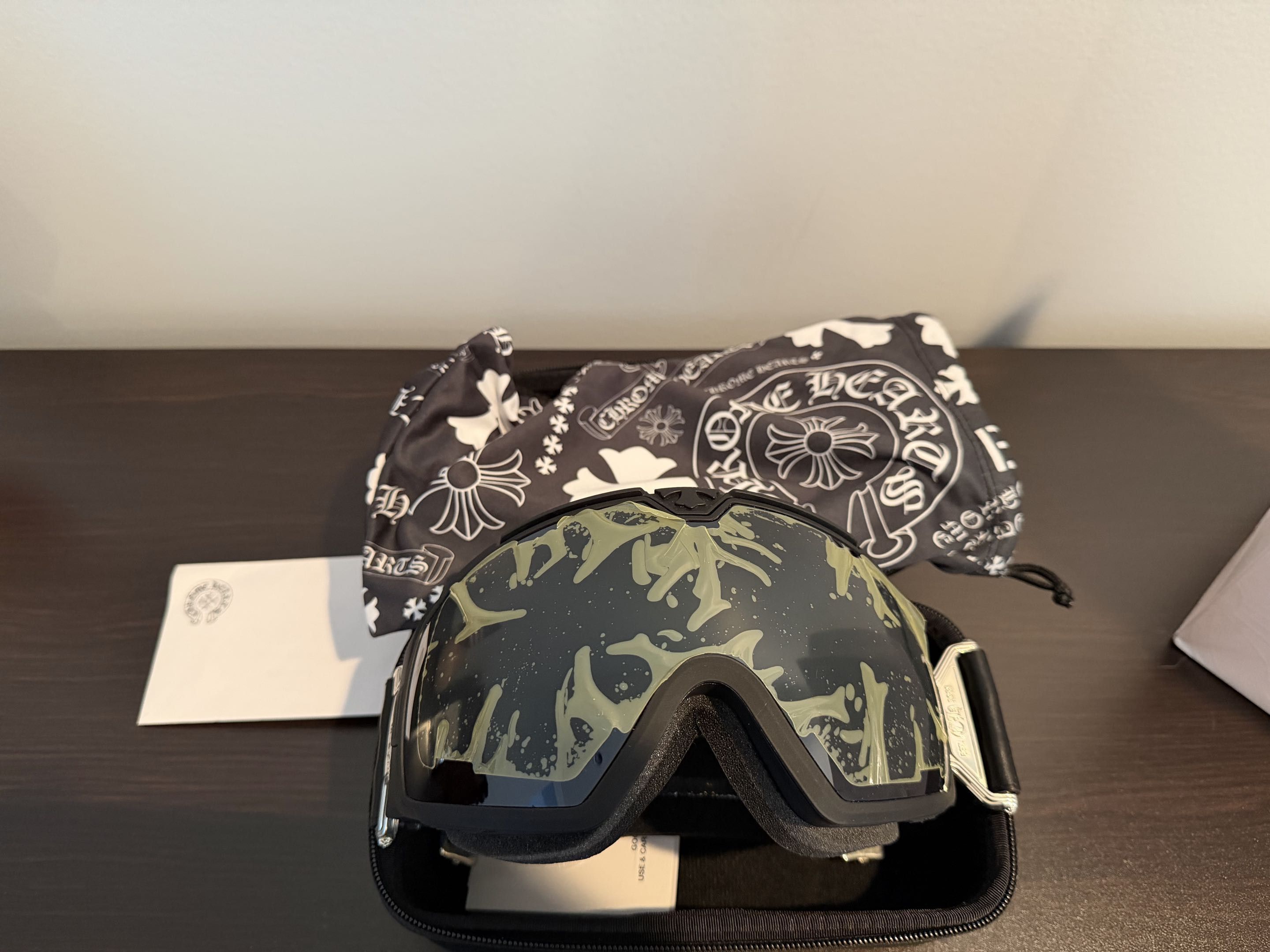 Chrome Hearts Chrome Hearts Silver Morning II Ski Goggles Black Size ONE SIZE - 1 Thumbnail
