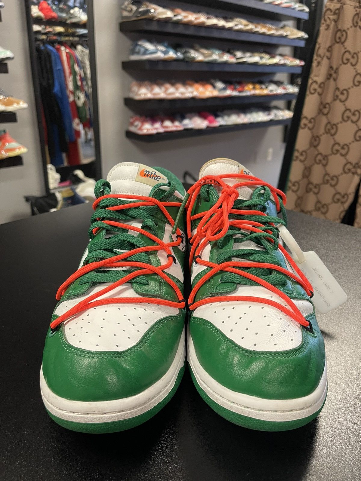 Off-White Size 12 - Off White x Nike Dunk Low Pine Green CT0856-100 Size US 12 / EU 45 - 2 Thumbnail