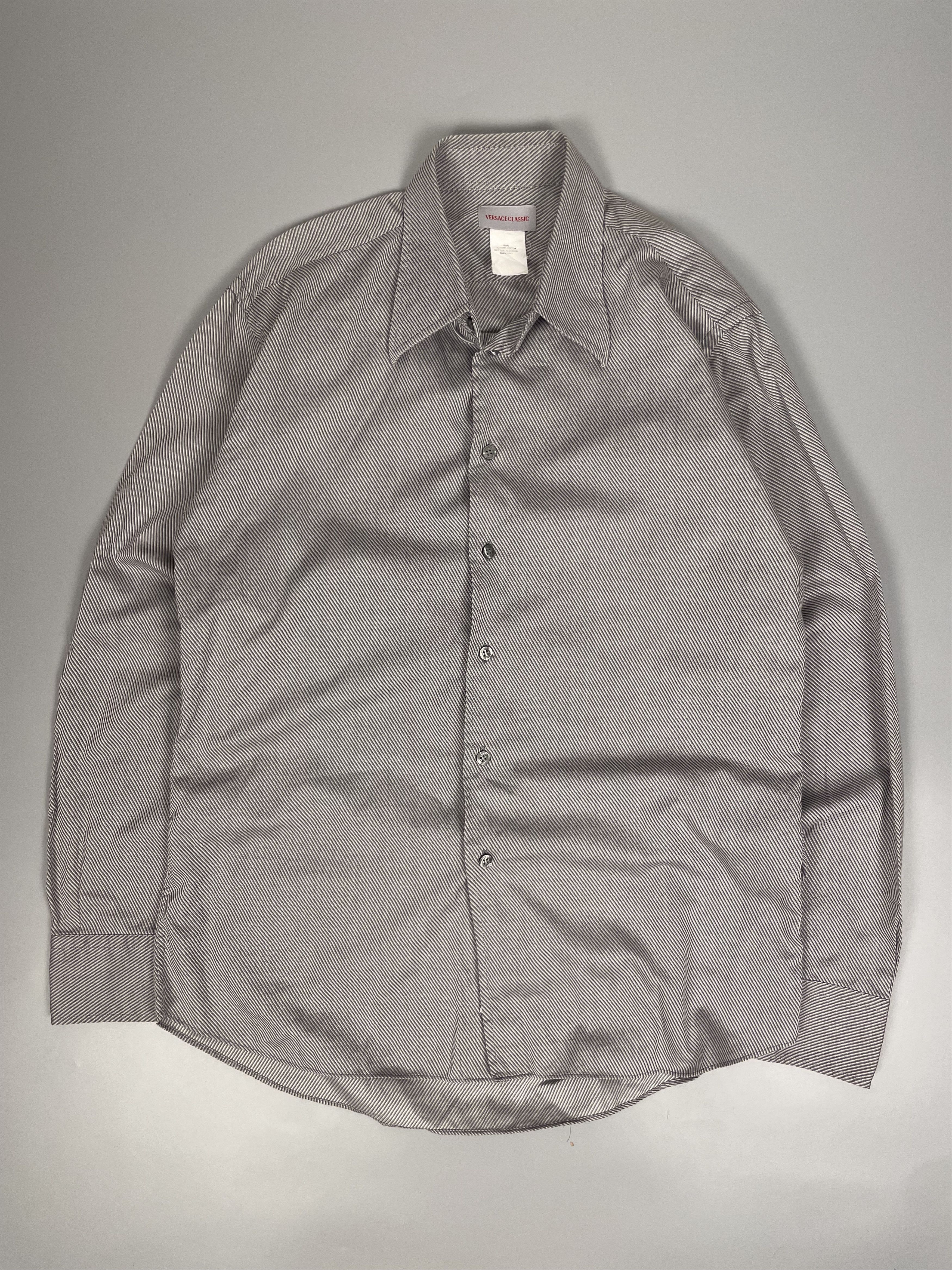 Versace VERSACE CLASSIC VINTAGE STRIPED FORMAL SHIRT Size US L / EU 52-54 / 3 - 1 Thumbnail