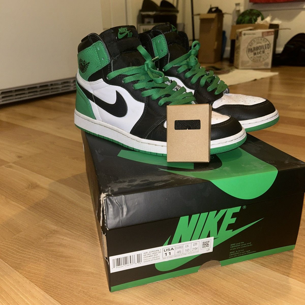 image of Jordan Nike Air Jordan 1 High Lucky Green Shoes, Men's (Size 11)