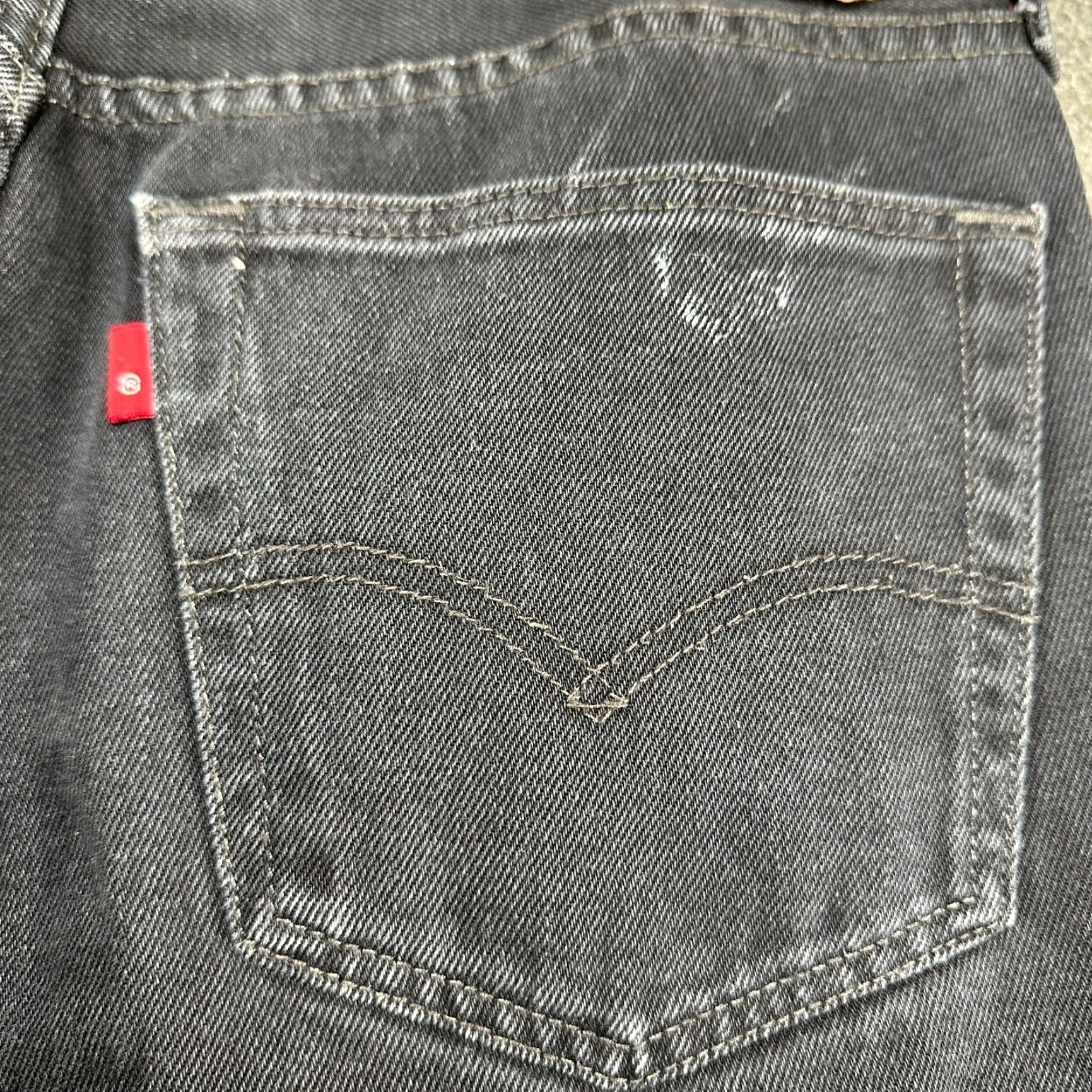 Levi's Levi's 501 Jeans Men Regular Black Distressed Straight Leg 32x32 Size US 32 / EU 48 - 7 Thumbnail