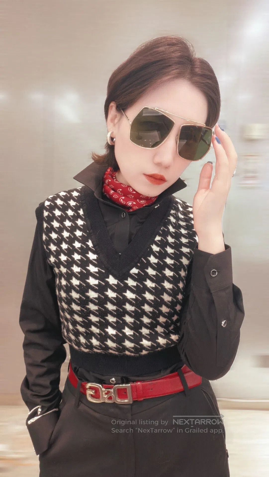 Max Mara Max Mara Oversized Fashion Sunglasses. Size ONE SIZE - 6 Thumbnail